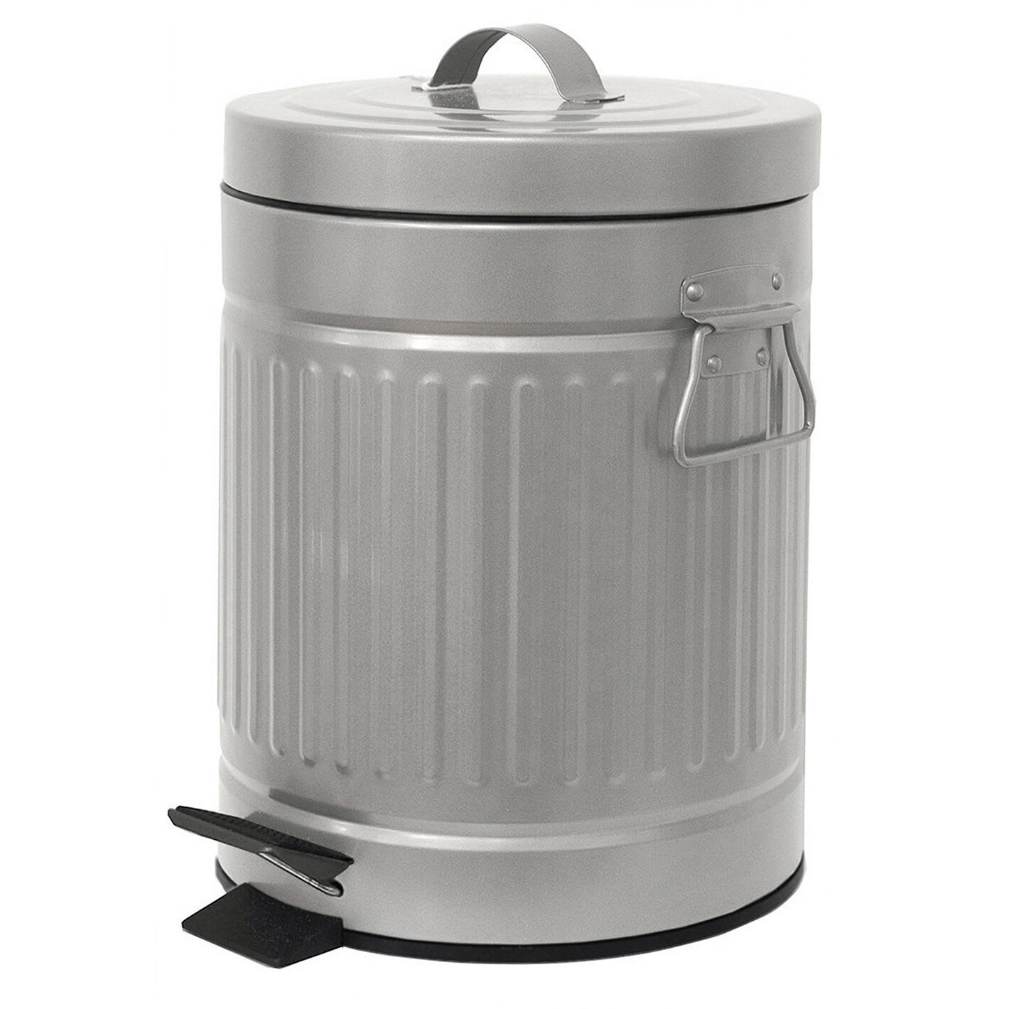 Retro Silver Step Trash Can, 3l