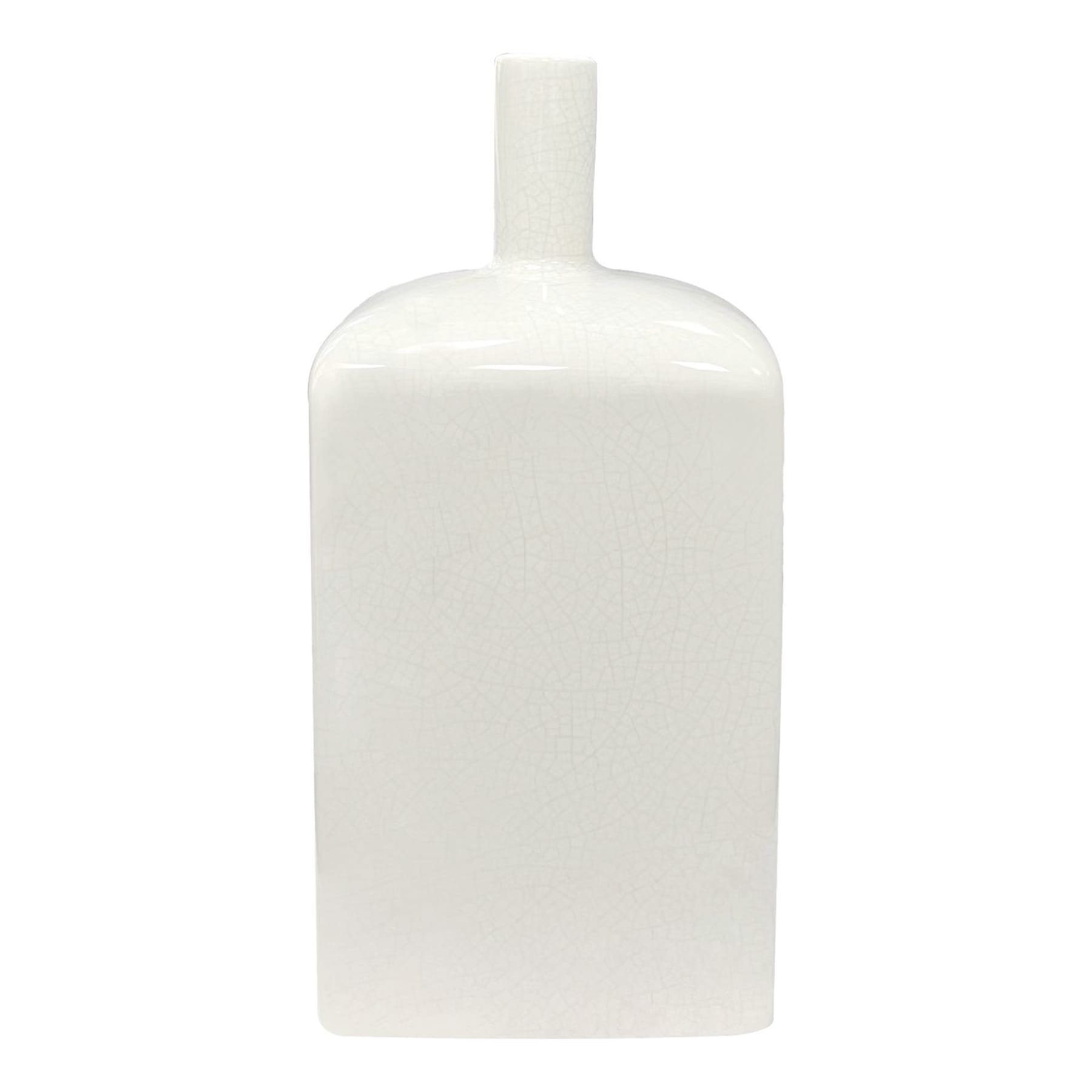 Tracey Boyd White Reactive Glaze Ceramic Vase, 9"