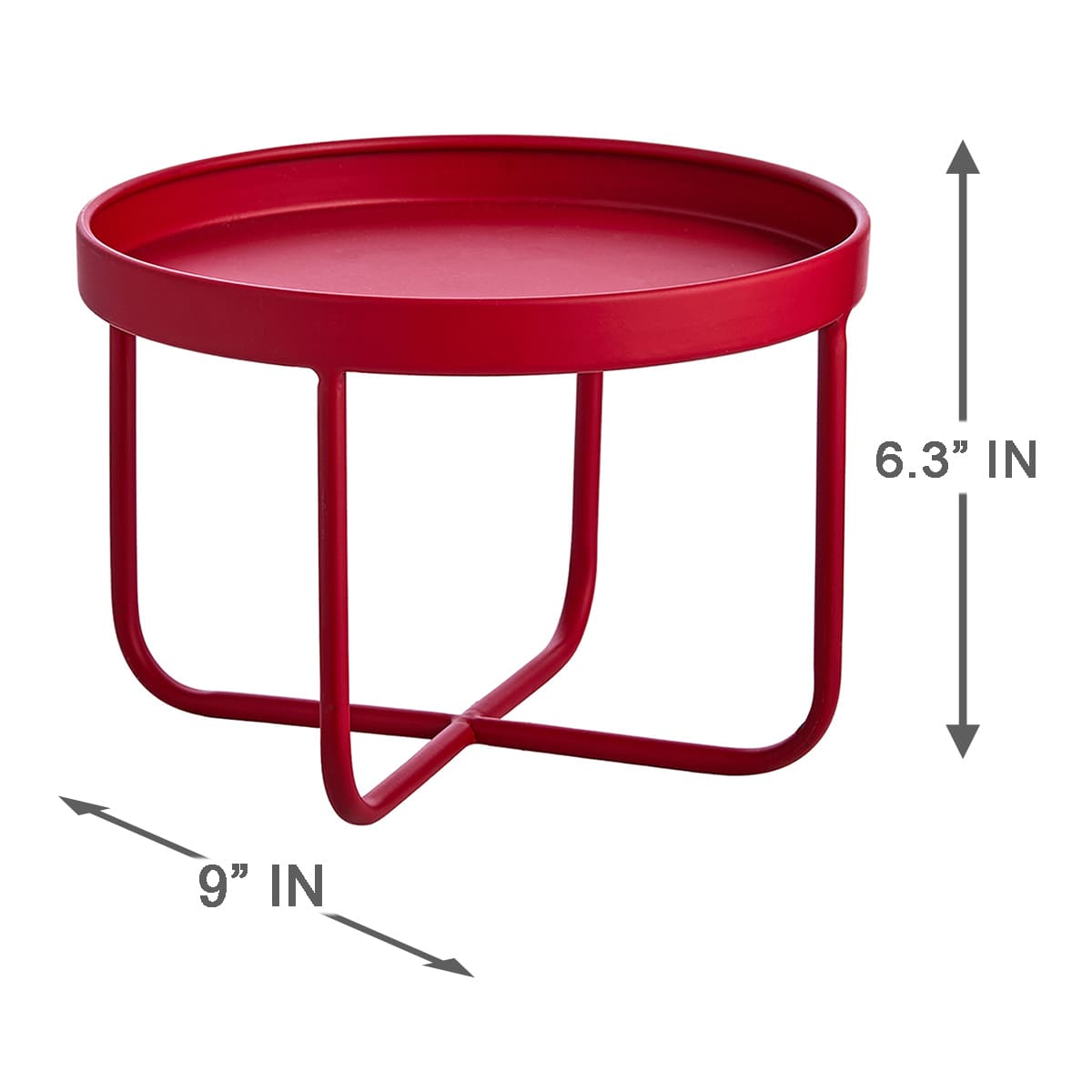 Sunny Club Red Metal Planter Stand, 9"