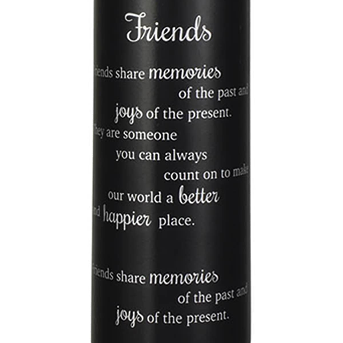 Black Sentiment Cylinder Wind Chime, 22"