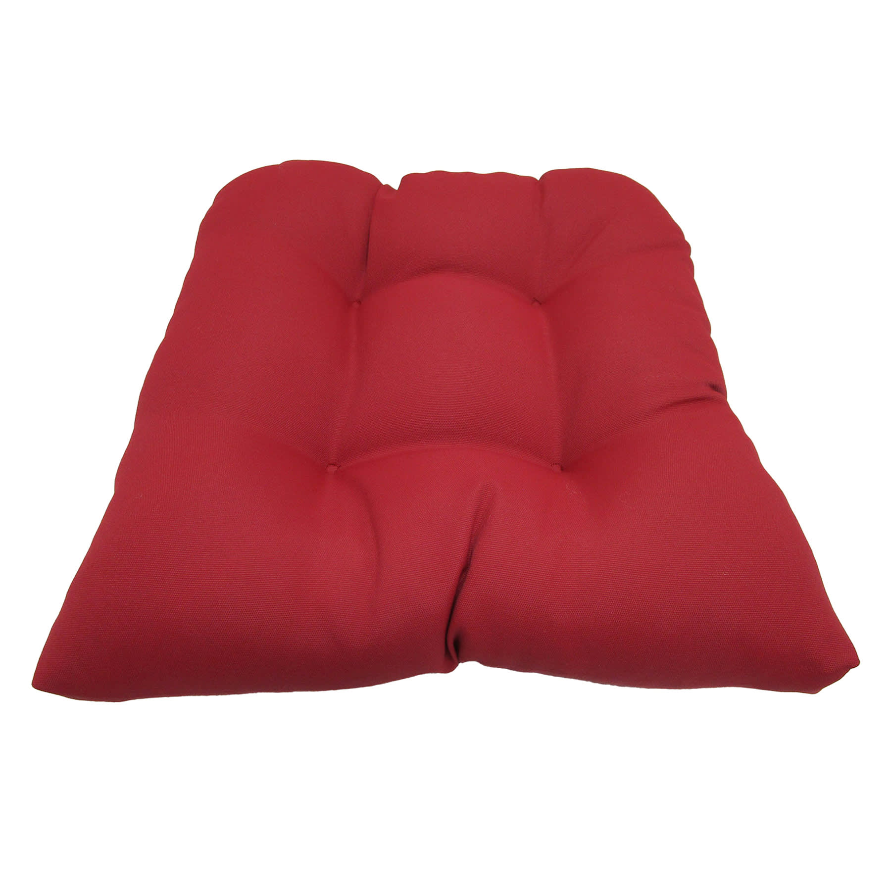 Brick Red Canvas Outdoor Wicker Seat Cushion
