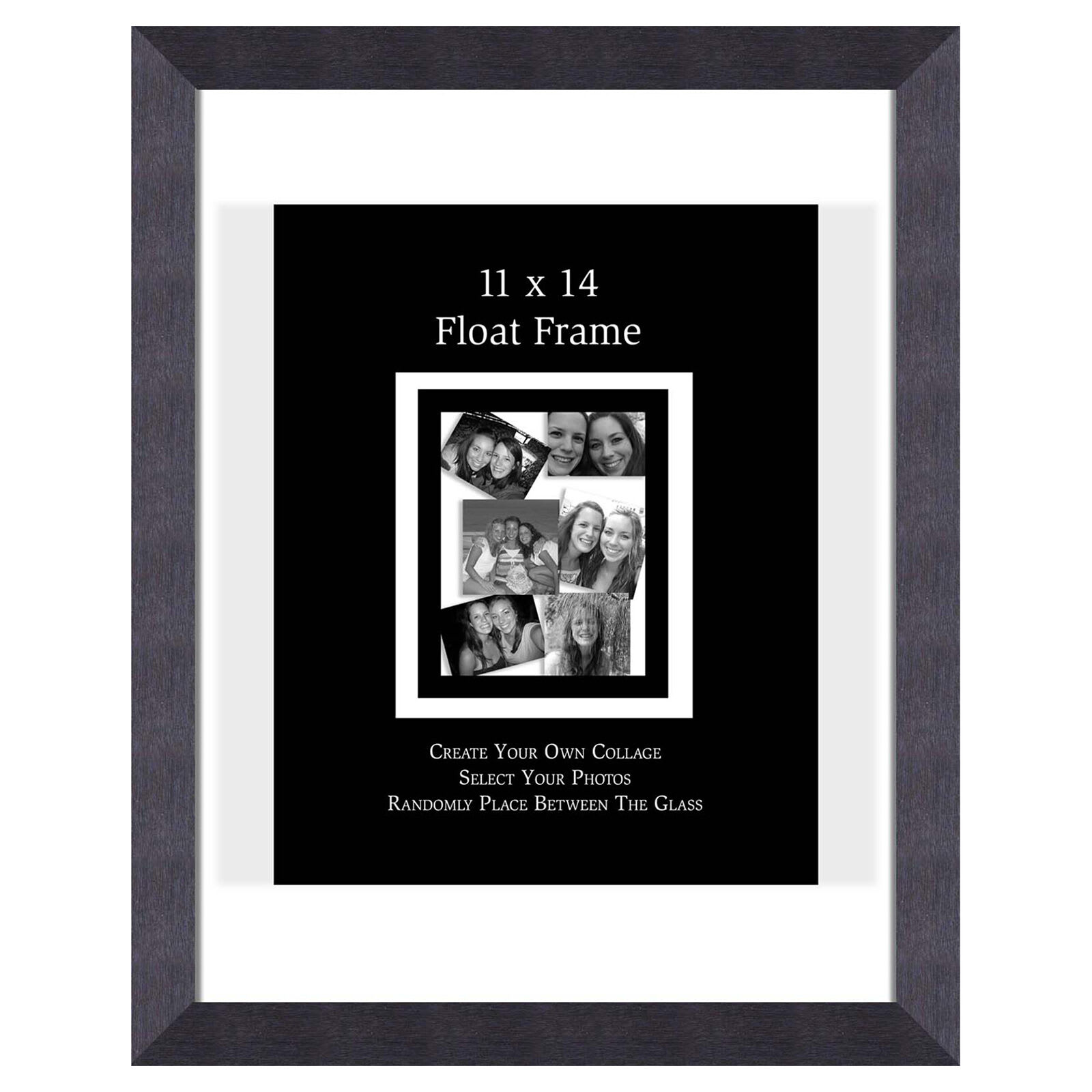 Charcoal Floating Wall Frame, 11x14