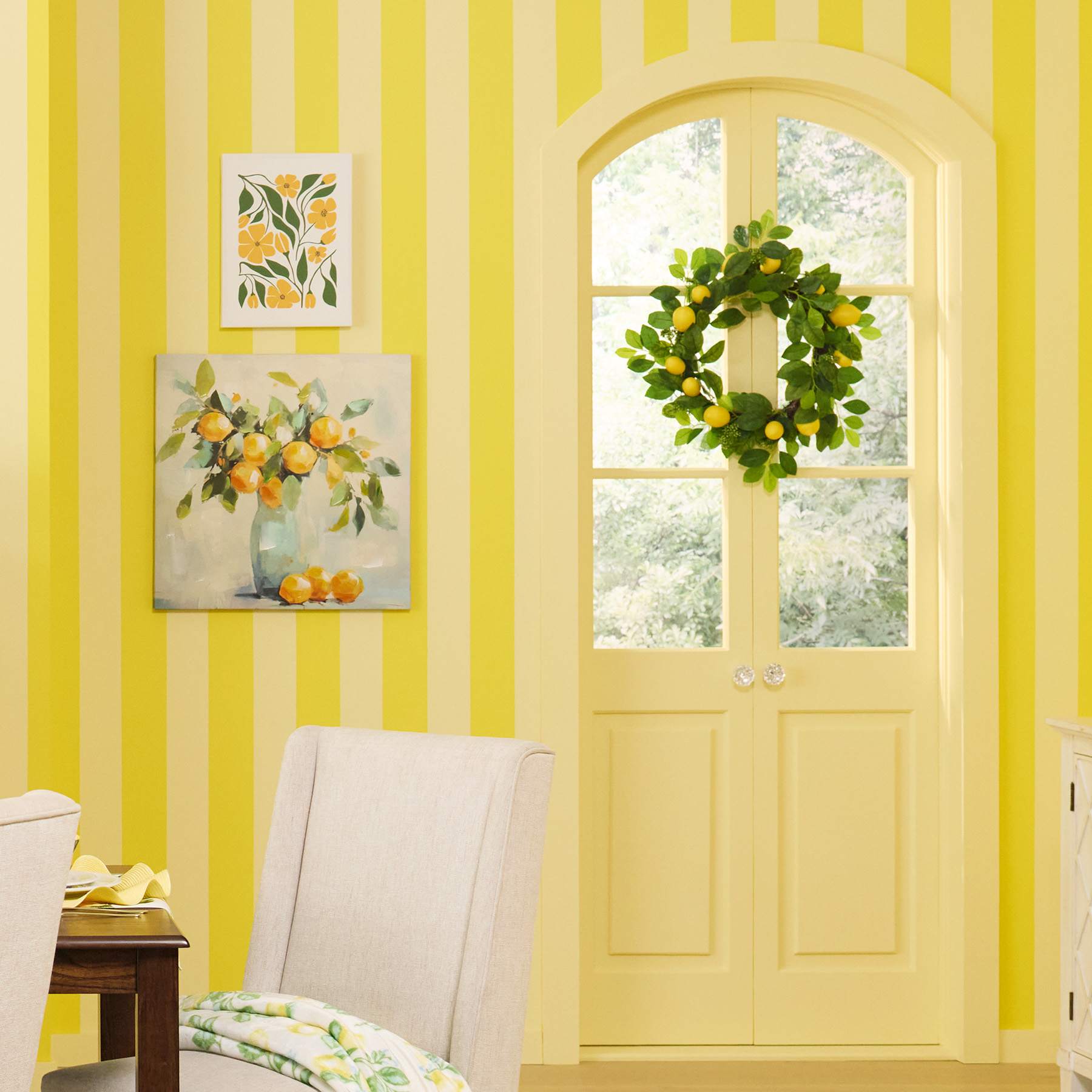 Yellow Flowers Canvas Wall Art, 12x16