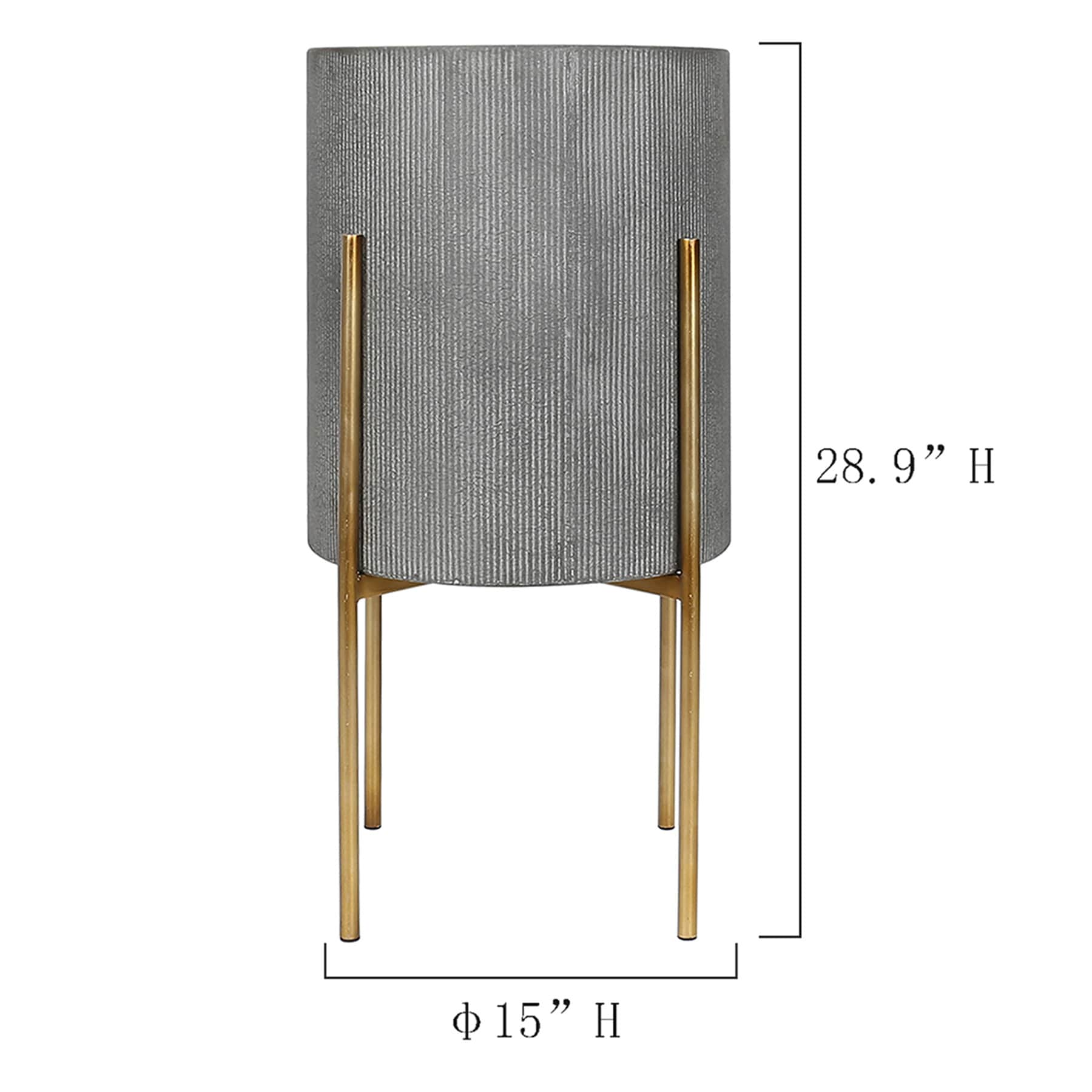 Elliot Grey Metal Planter Stand, Large