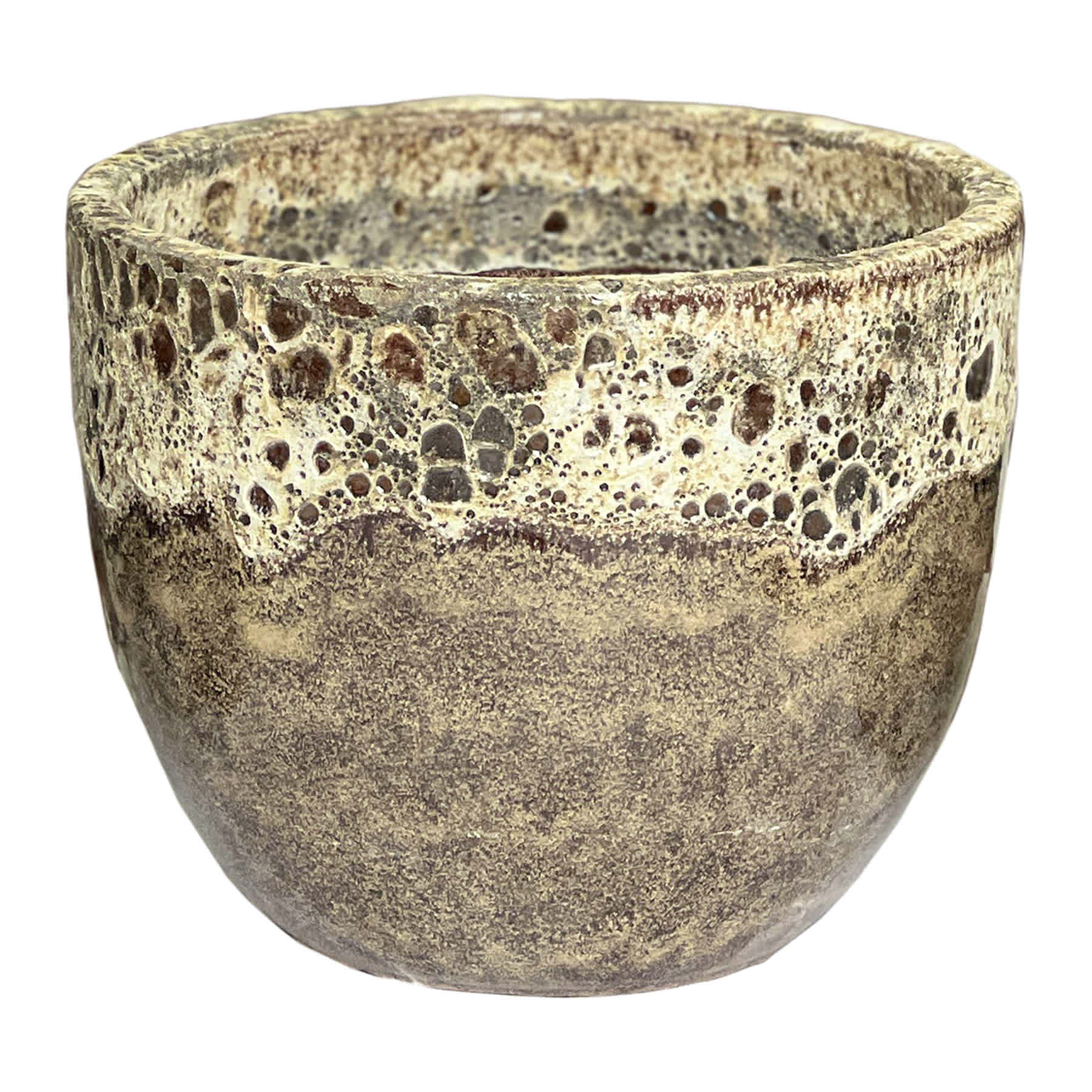 Brown Kalia Ceramic Outdoor Planter, Medium