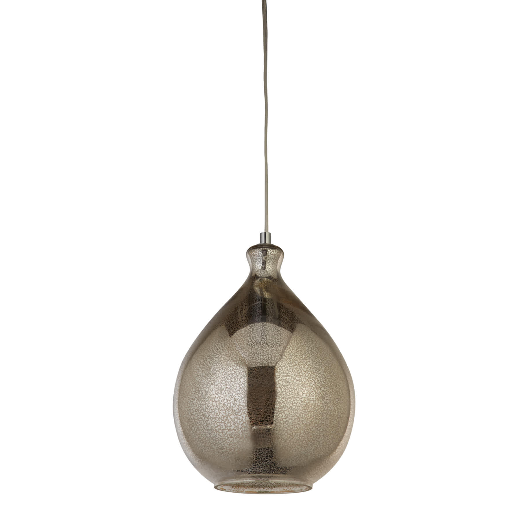 Providence Mercury Glass Hardwire Pendant Light, 12"