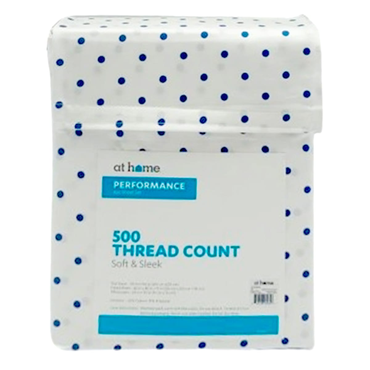4-Piece Dot Print 500 Thread Count Cotton Blend Sheet Set, Queen