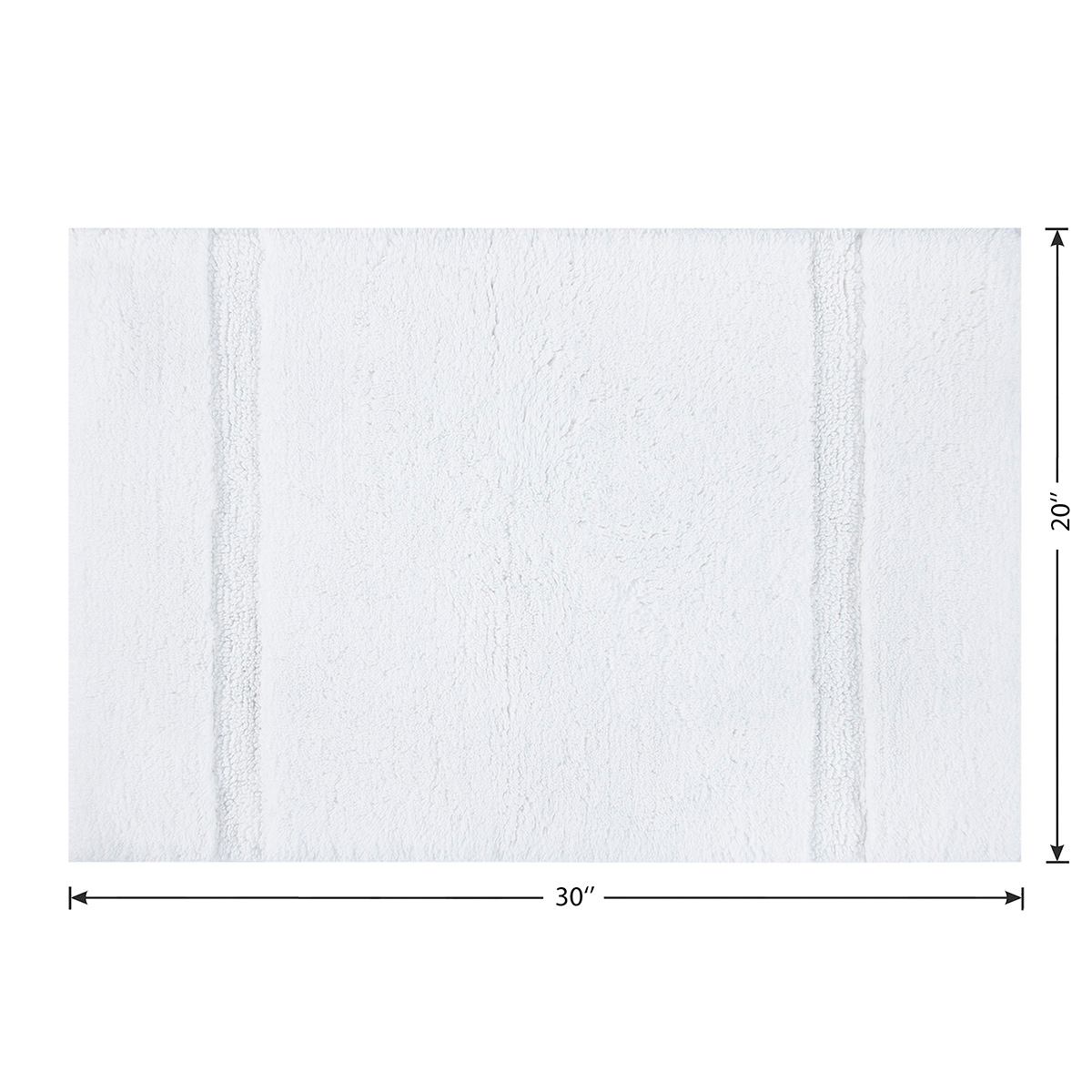 Providence Orion White Cotton Bath Rug, 20x30