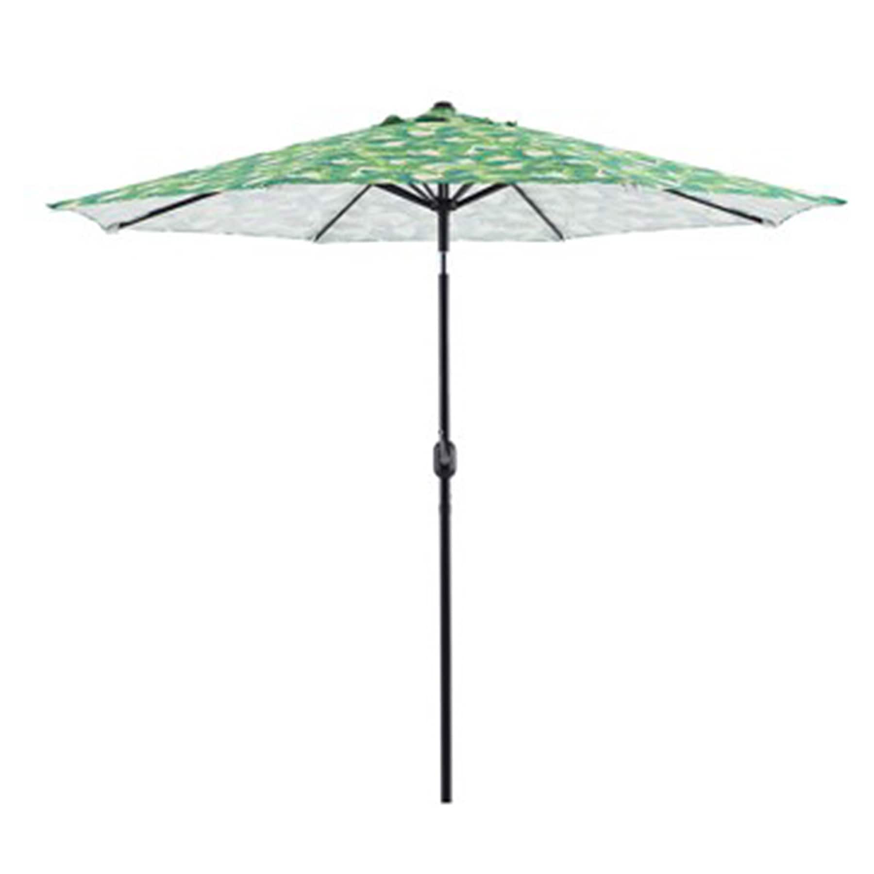 Green Marconi Banana Leaf Crank & Tilt Round Patio Umbrella, 9'