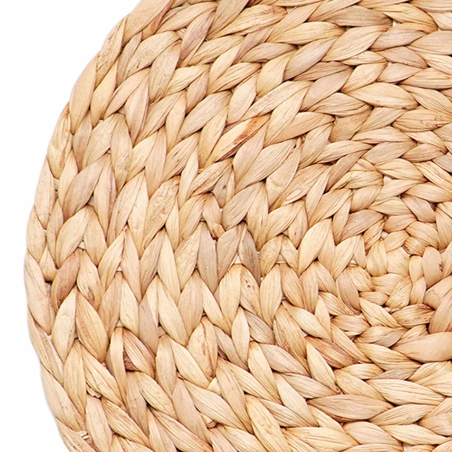 Honeybloom Natural Round Water Hyacinth Placemat