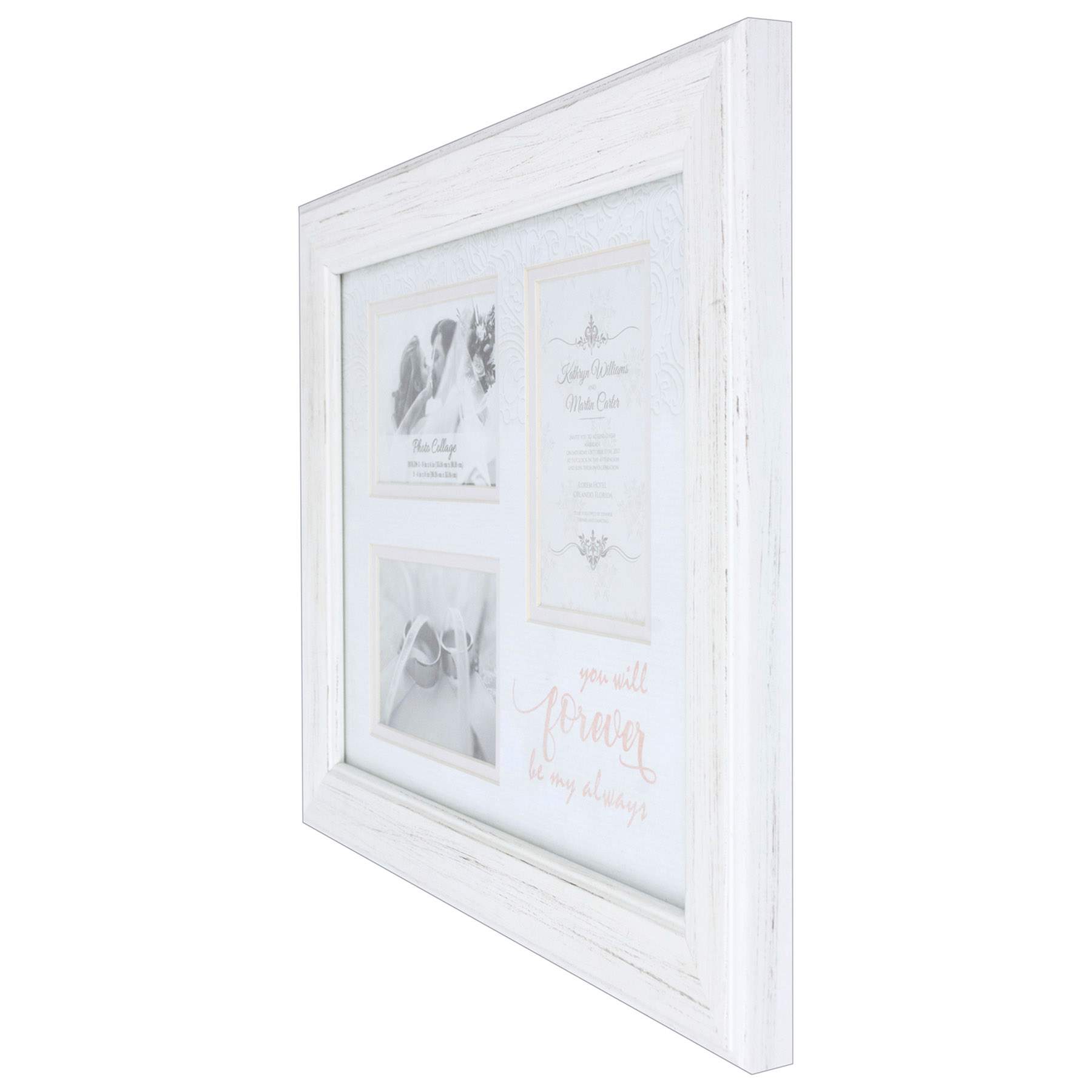 4-Opening Wedding Tabletop Picture Frame, 17x14
