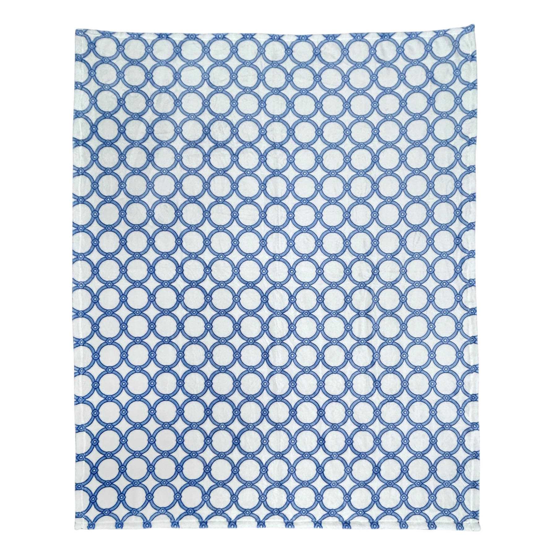 Providence Link Trellis Print Micro Plush Throw Blanket, 50x60