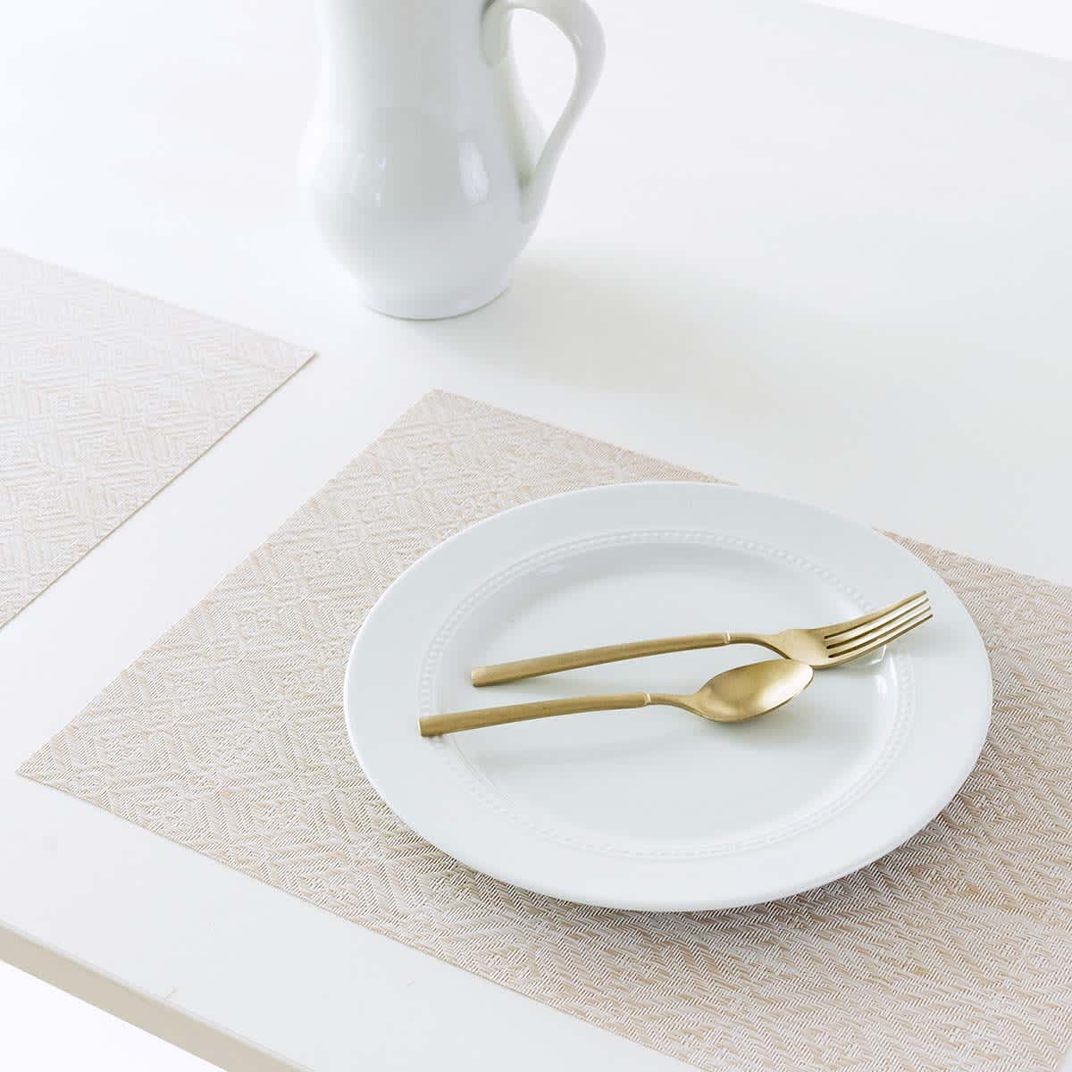 Set of 6 Nala Linen Woven Vinyl Placemats, 13x18