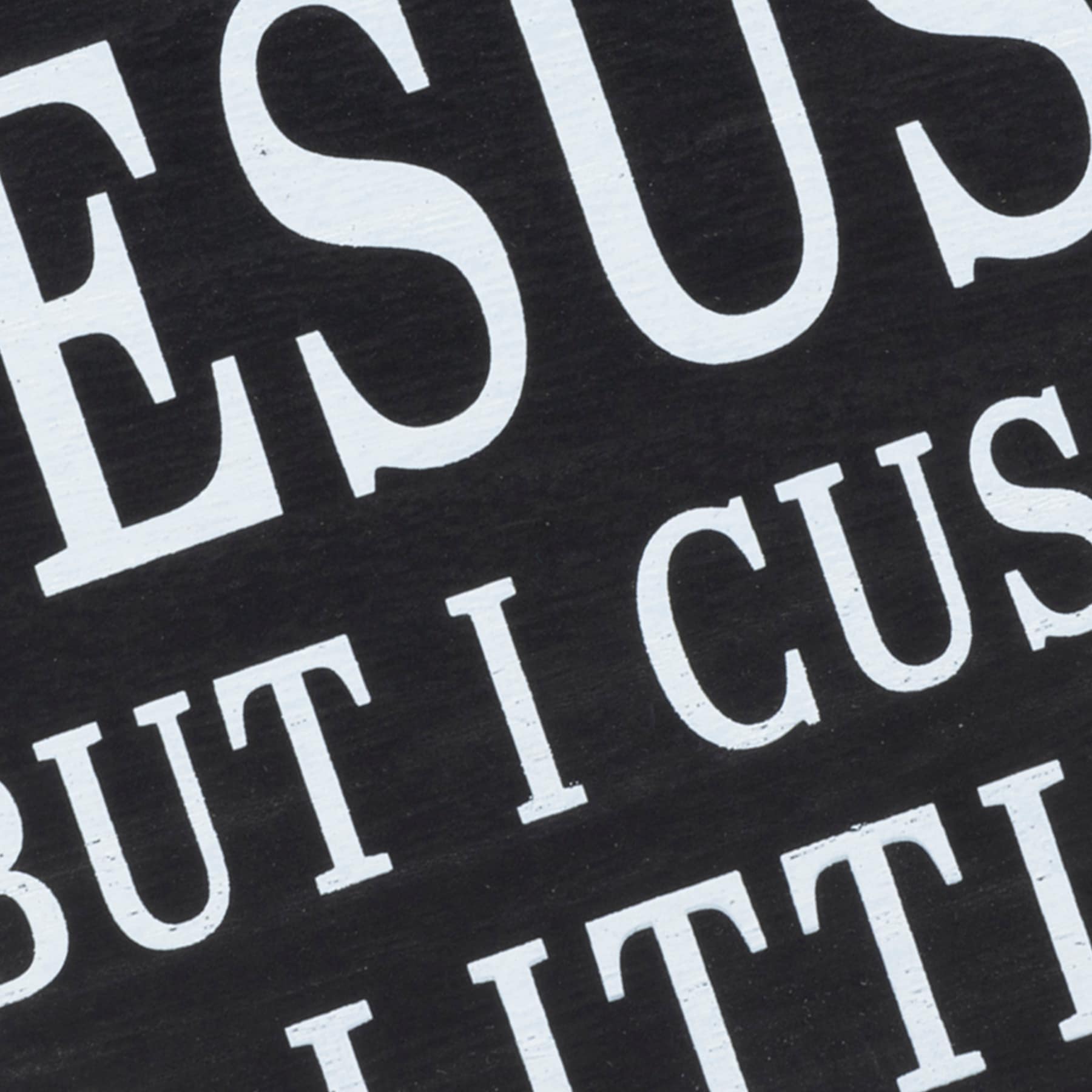I Love Jesus But I Cuss A Little Art Box, 5x4