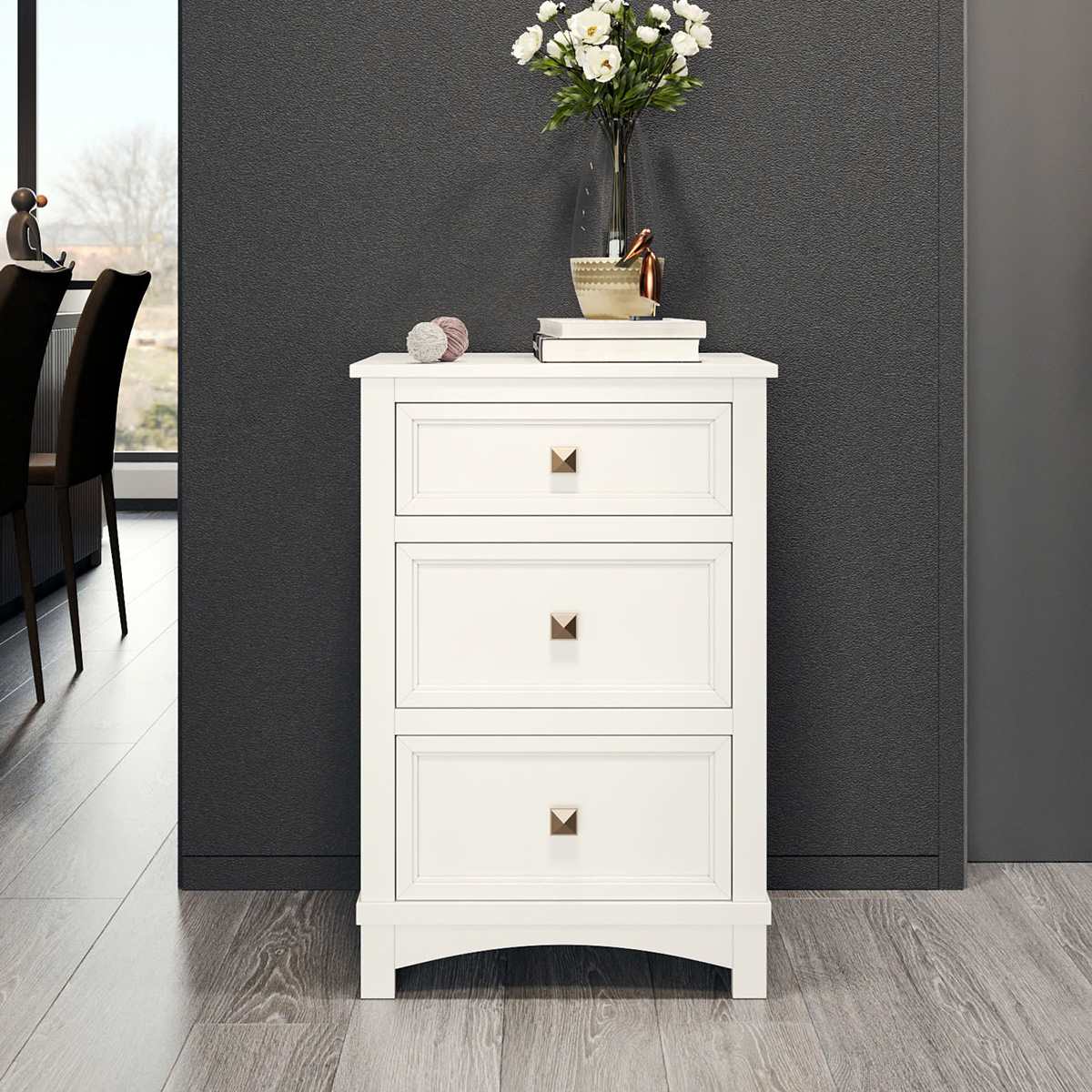 Providence Richard Accent Cabinet, White