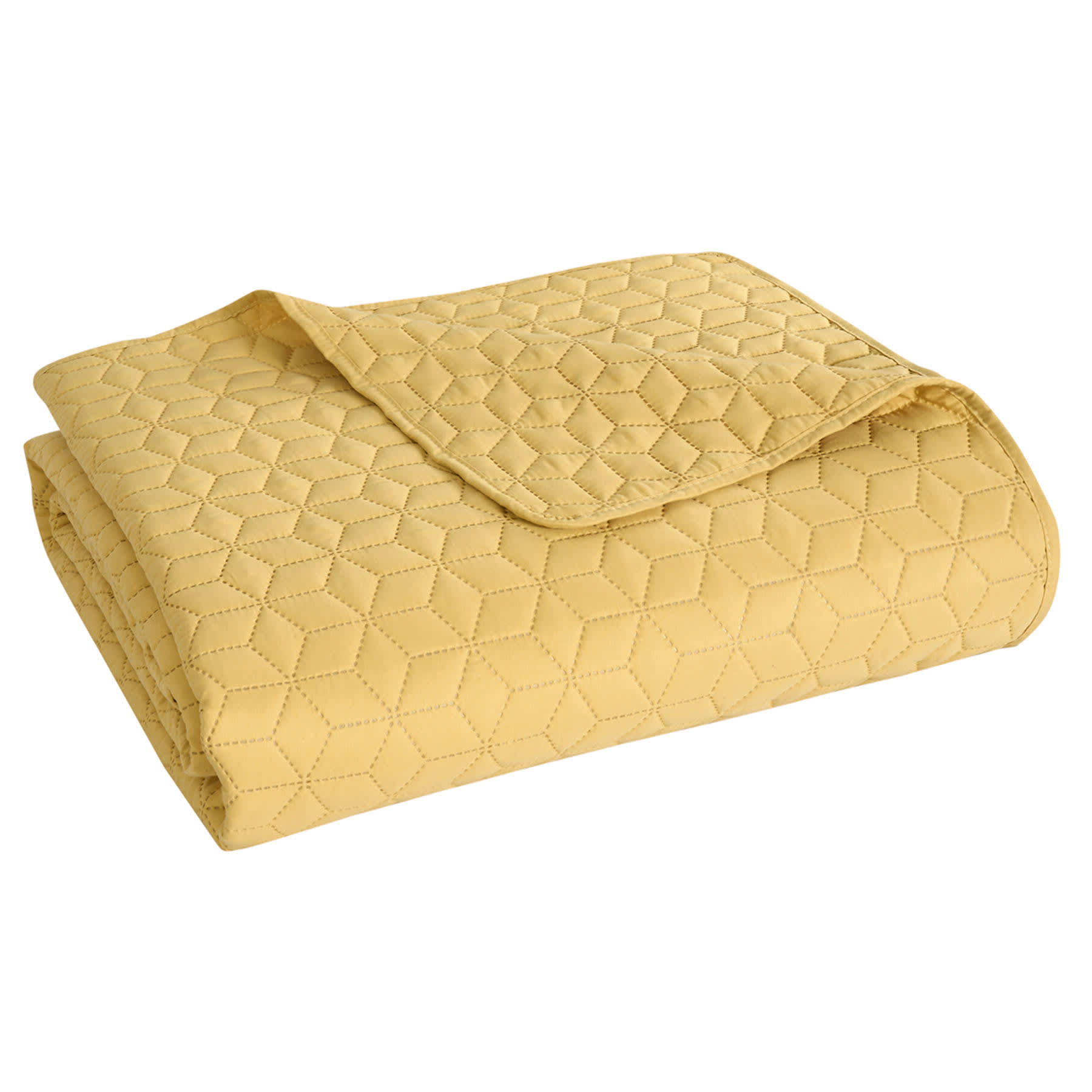 Yellow Geometric Pinsonic Quilt, Twin/Twin XL