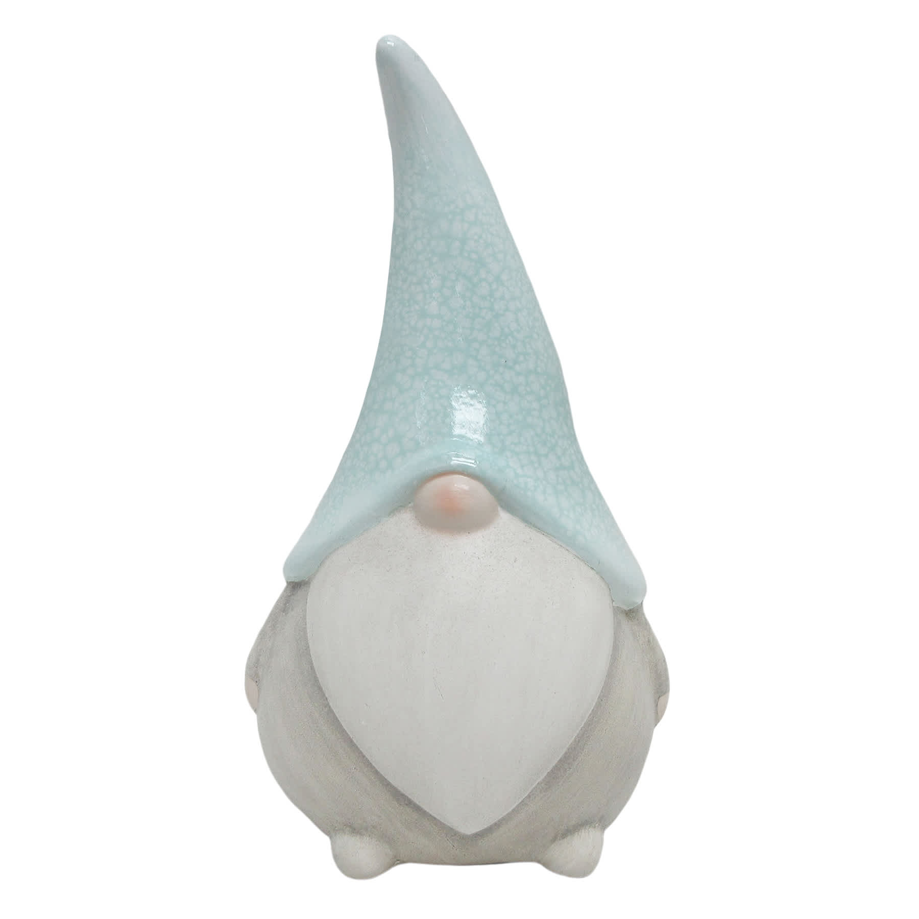 Sunny Club Light Blue Terracotta Gnome Outdoor Garden Statue, 10"