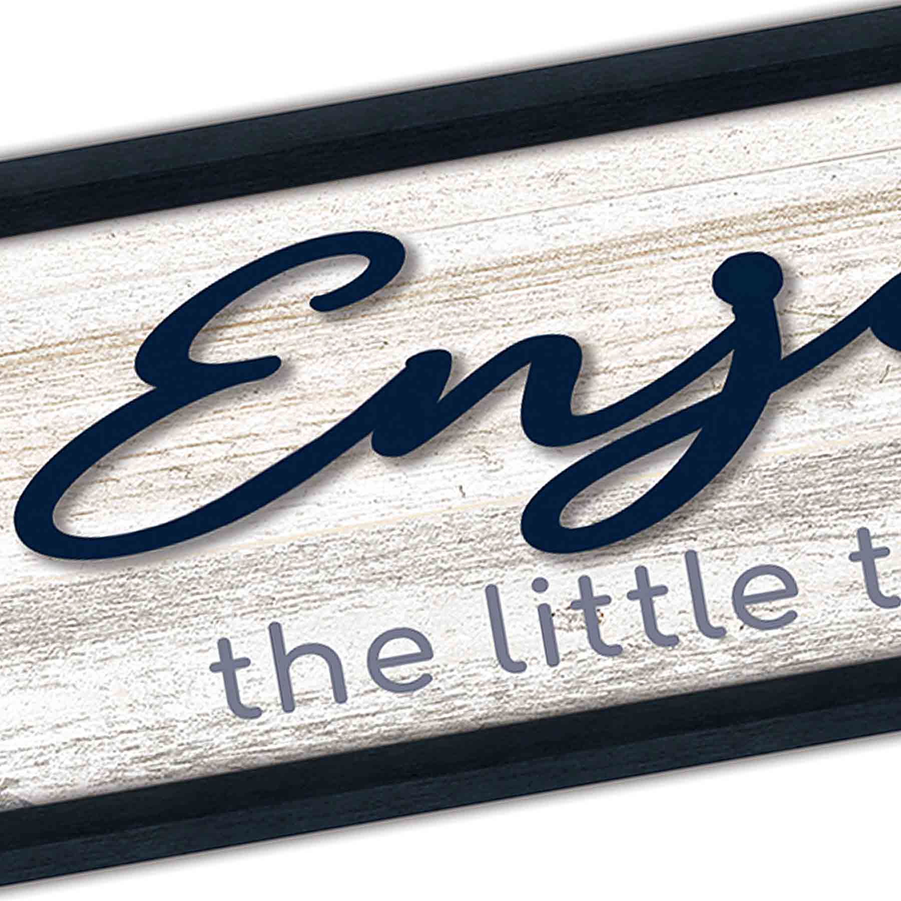 Framed Enjoy The Little Things Textured Wall Sign, 8x30