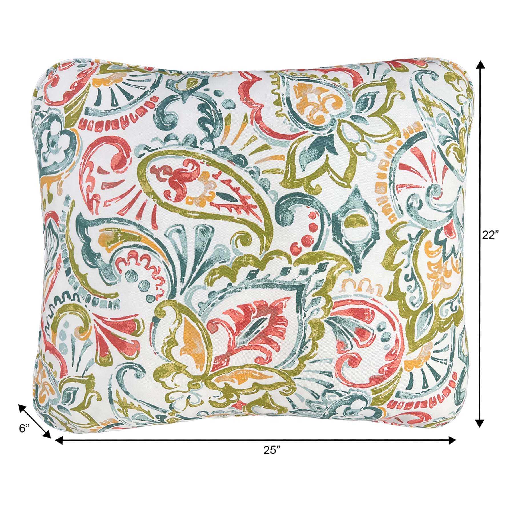 Malitta Billard Outdoor Corded Back Cushion