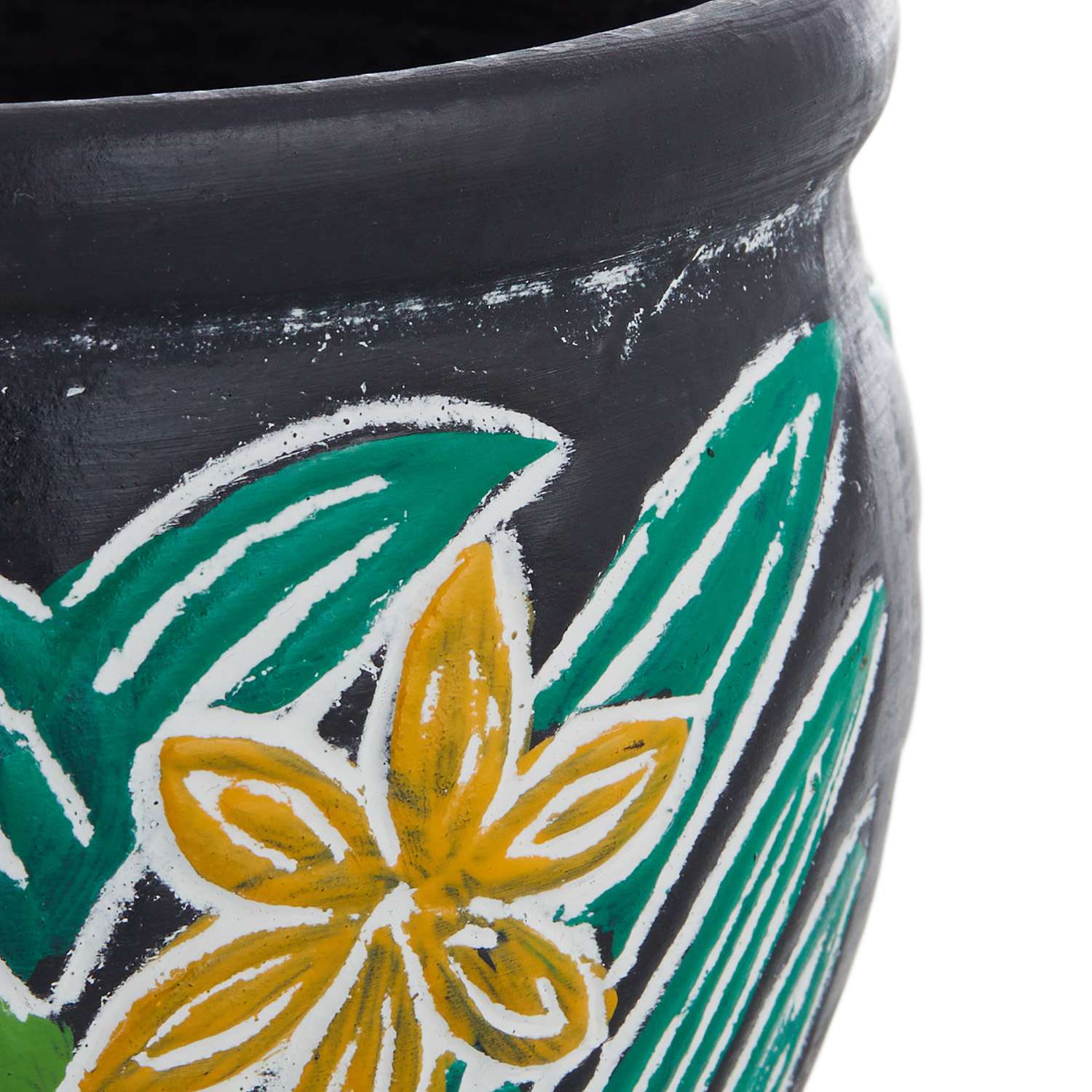 Indoor Thai Yellow Lily Clay Pot, Medium