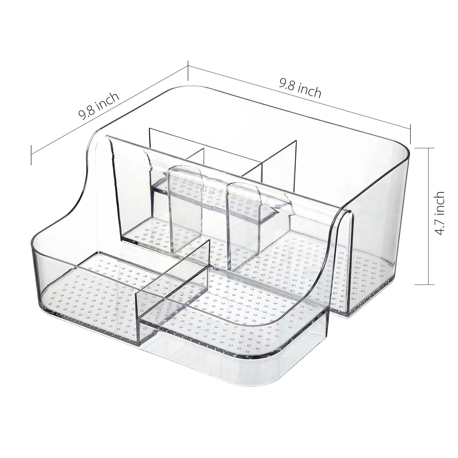 6-Section Clear Storage Bin, Extra Large