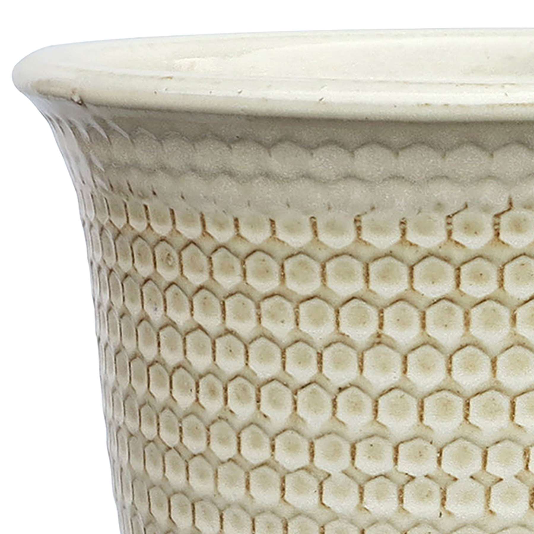 Providence White Honeycomb Outdoor Planter, Large