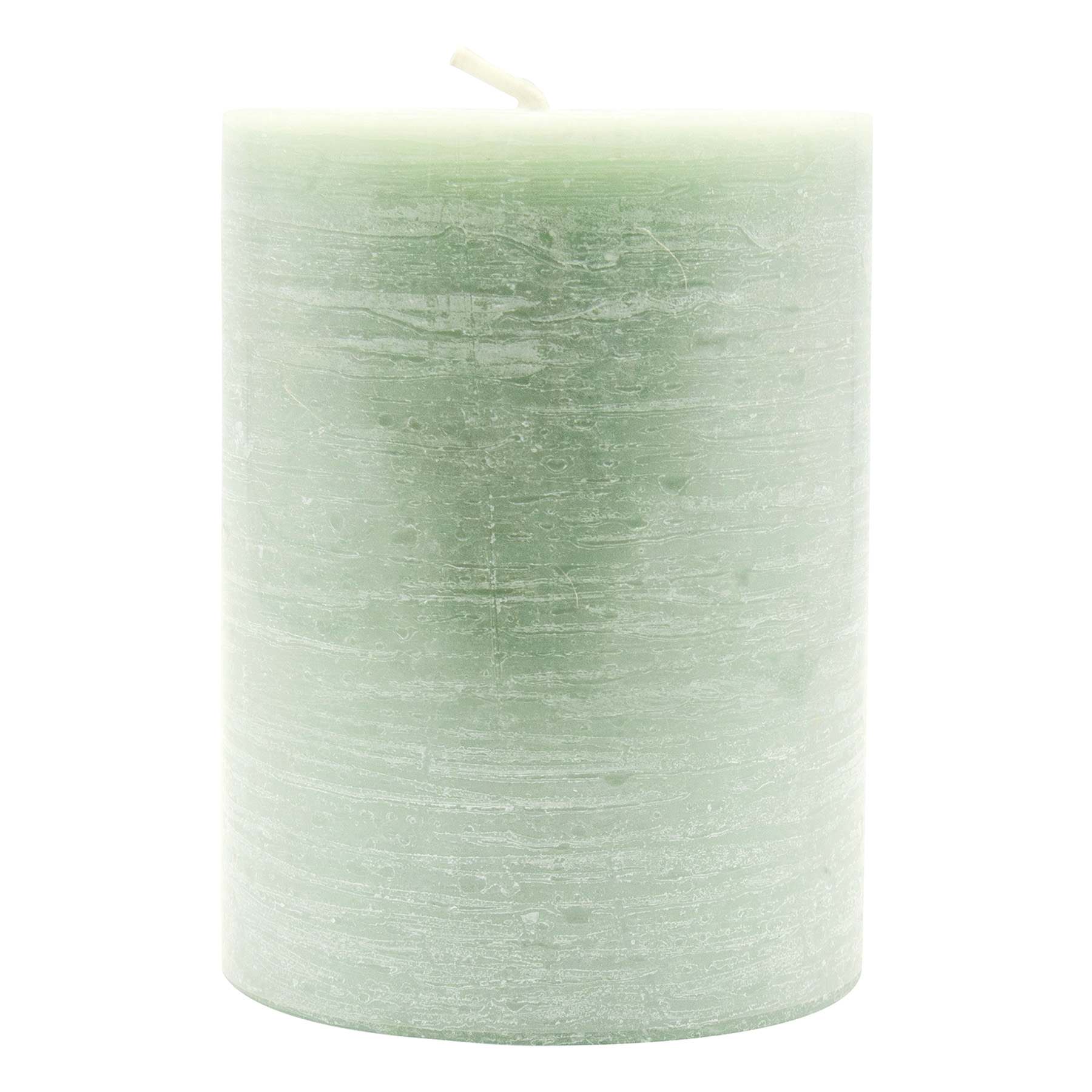 Green Unscented Pillar Candle, 3x4