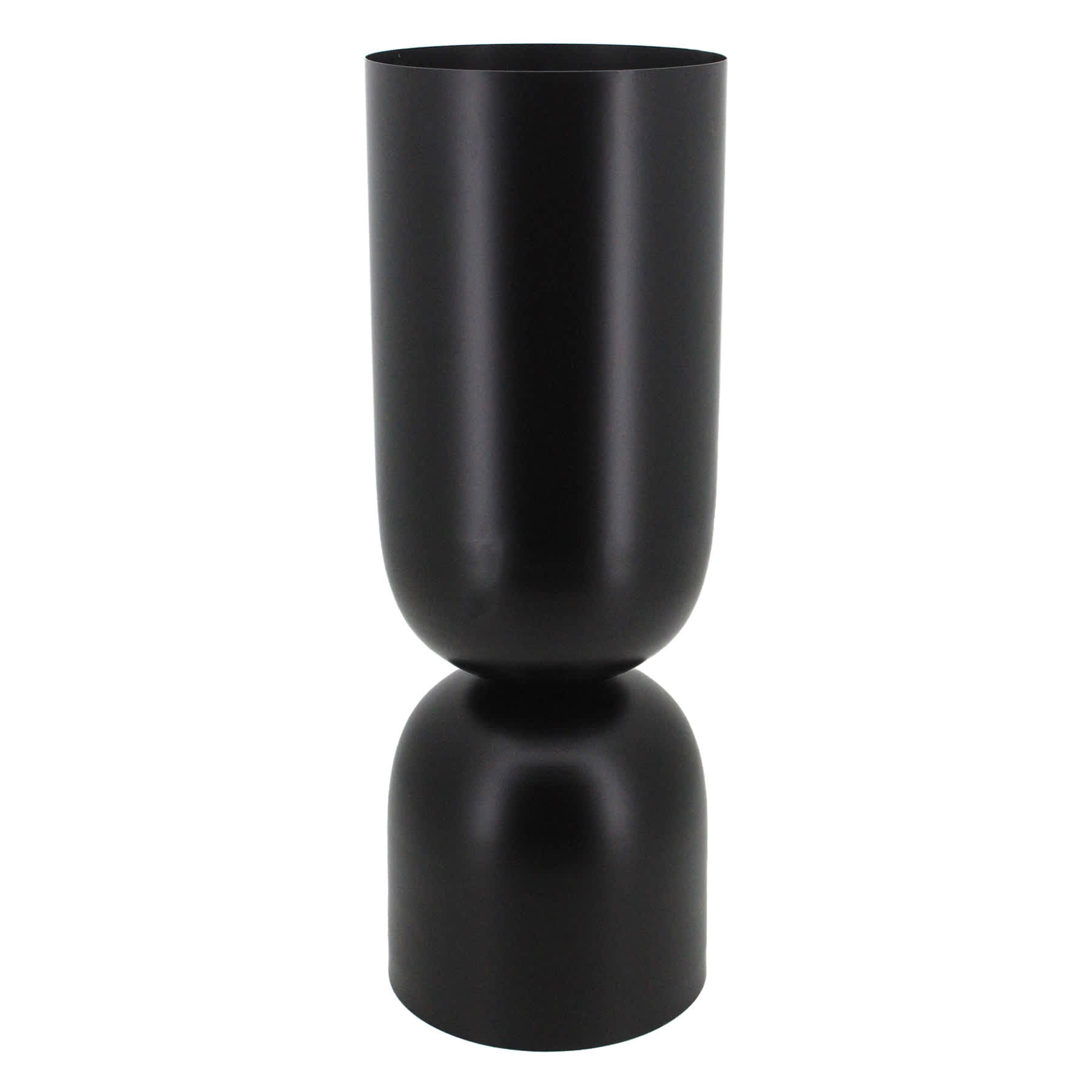 Black Metal Double Vase, 28"