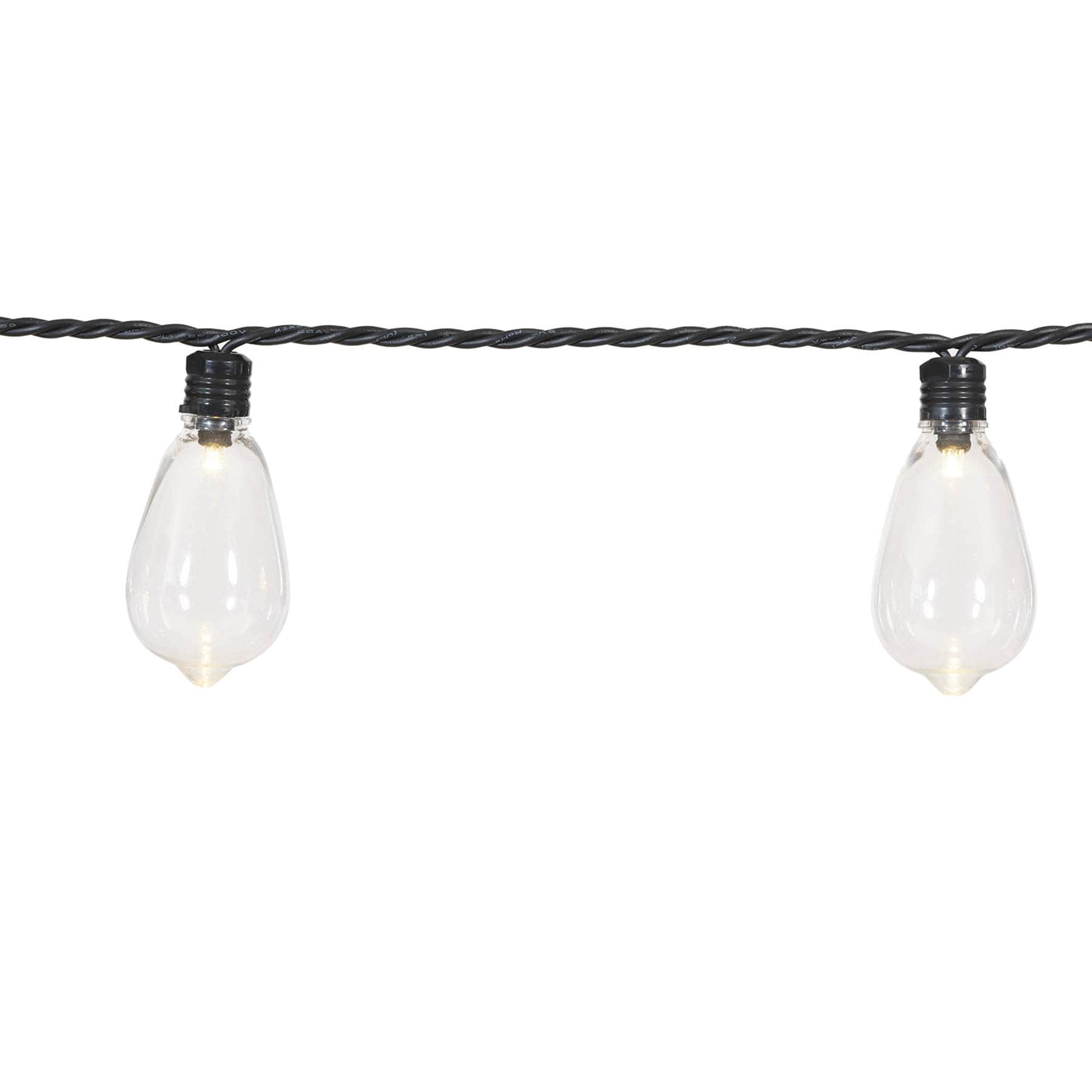 30-Count LED Edison String Lights with Black Wire