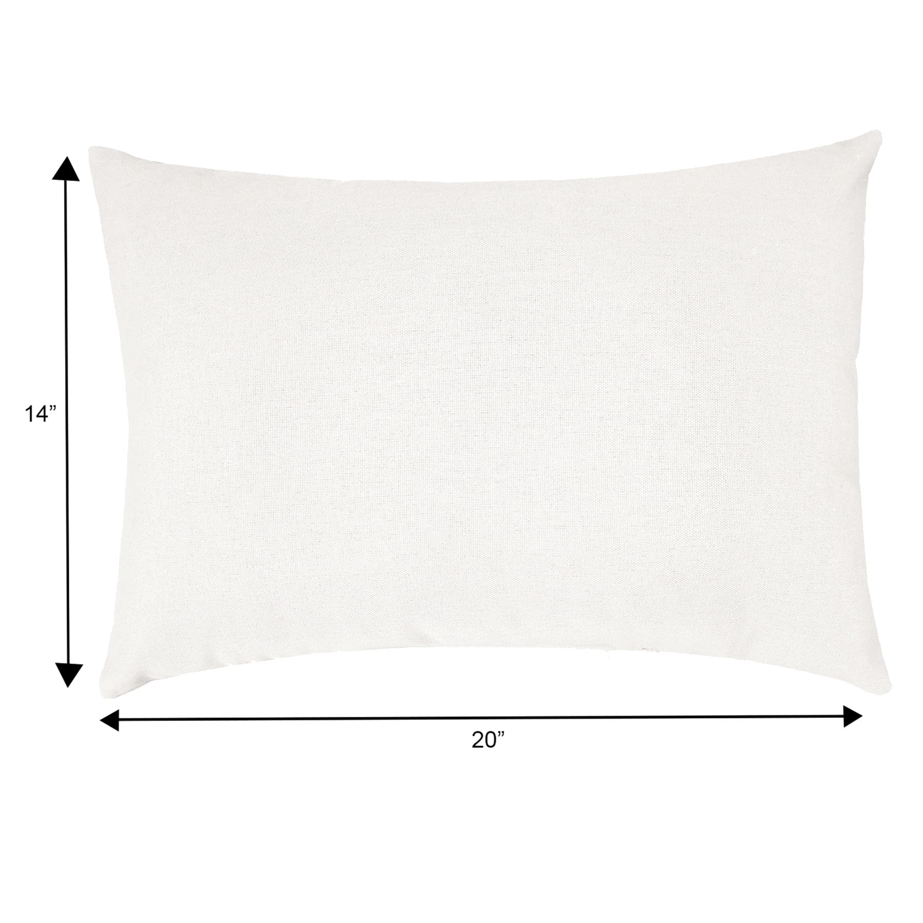 Natural Canvas Outdoor Lumbar Throw Pillow, 14x20
