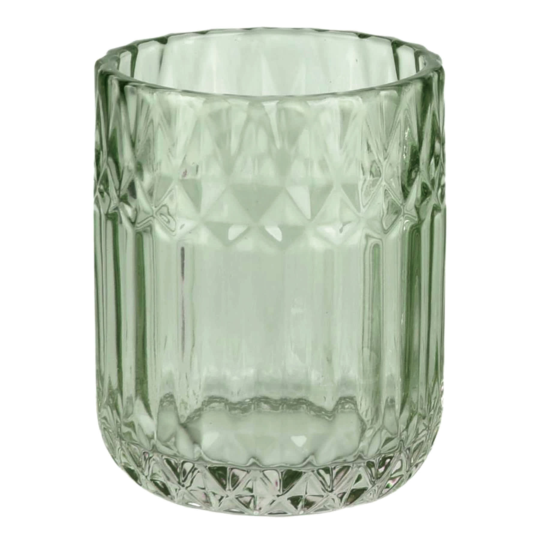 Providence Diana Green Textured Glass Tumbler, 3.9"