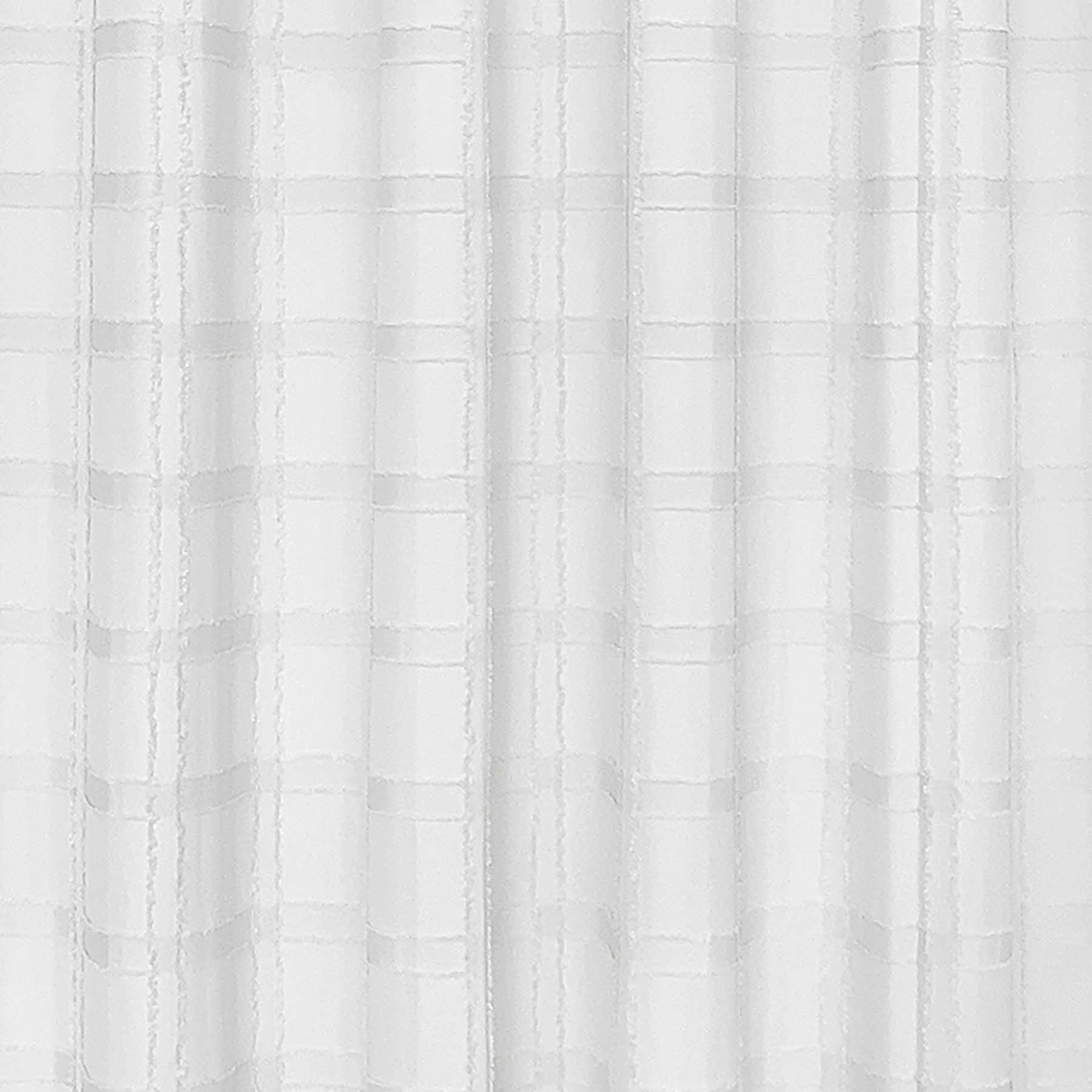 Faison White Textured Shower Curtain, 72"