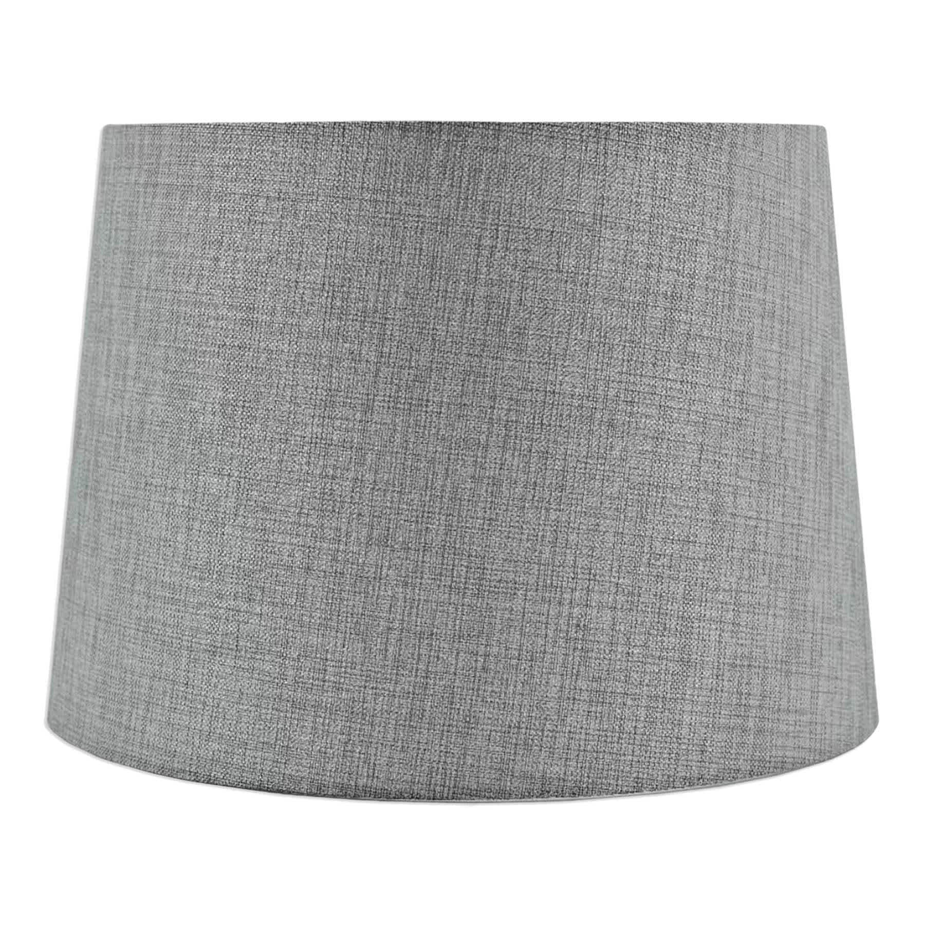 Light Grey Shimmer Tapered Drum Medium Table Lamp Shade, 12x14x10