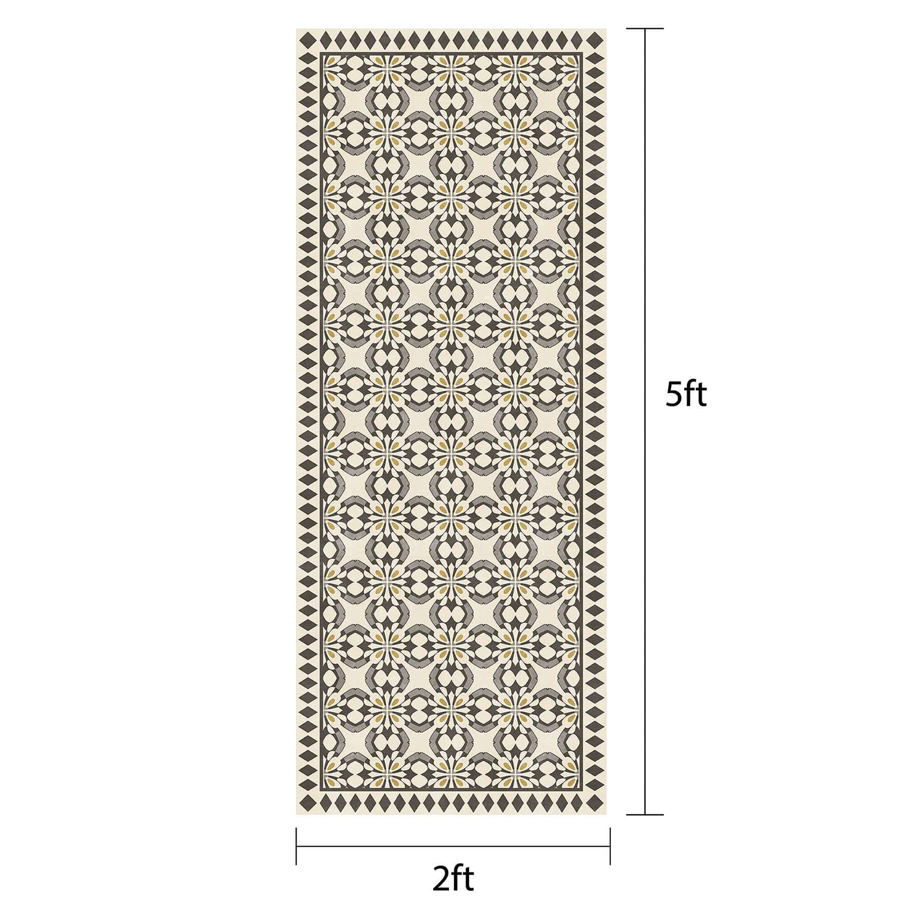 Vinyl Grey/Beige Runner 2x5
