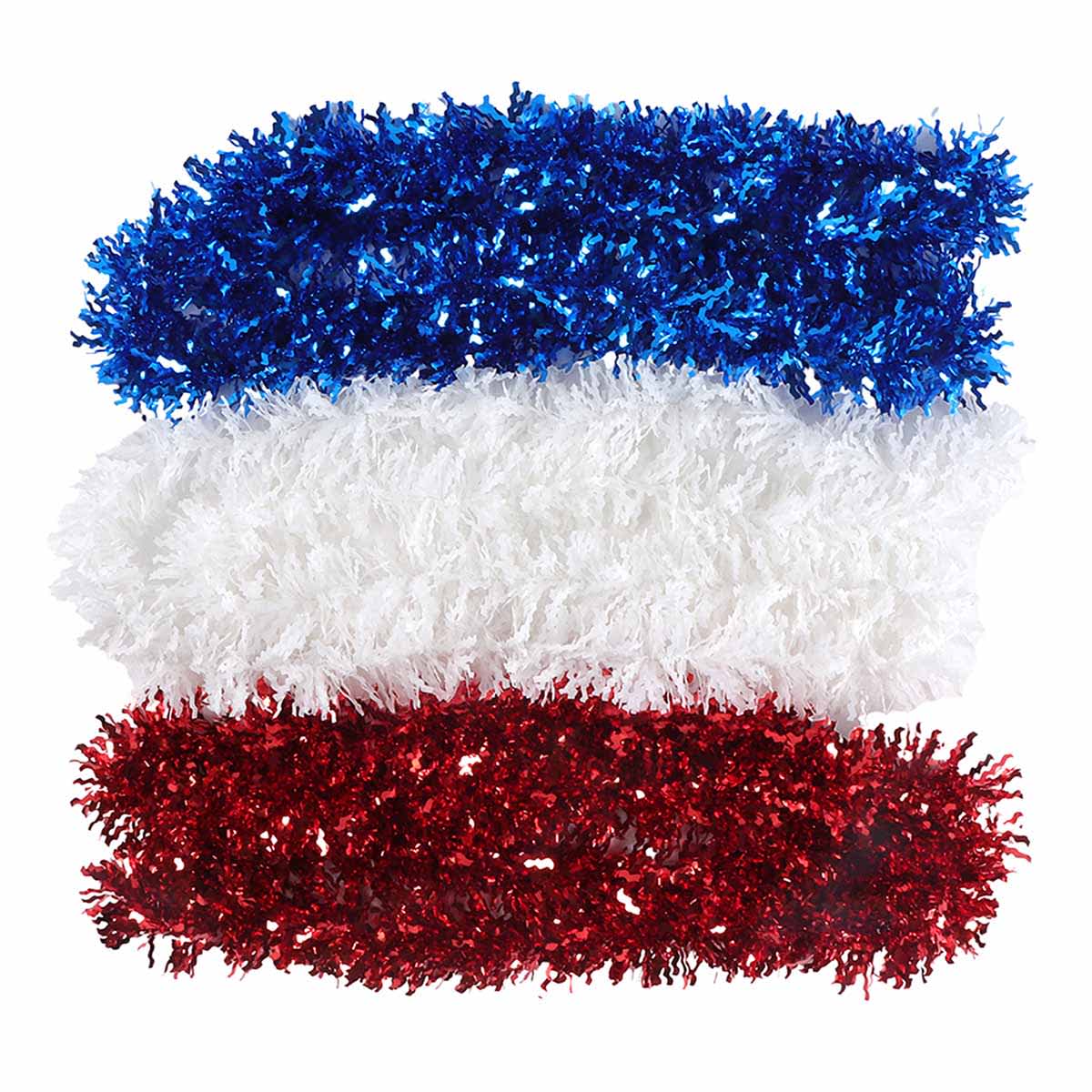 Red, White & Blue Tinsel Garland