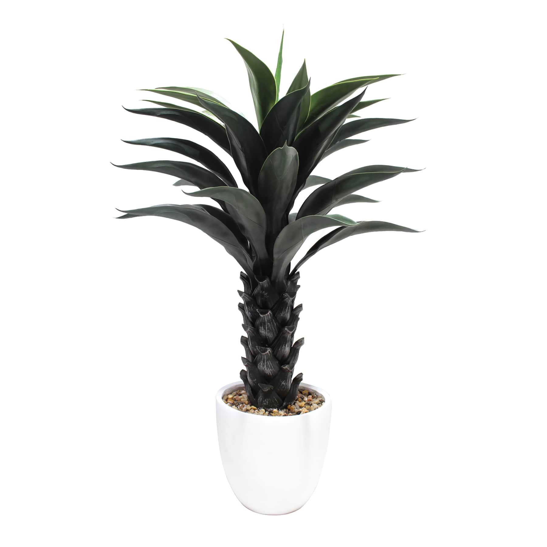 Aloe Plant in Cement Pot, 39"