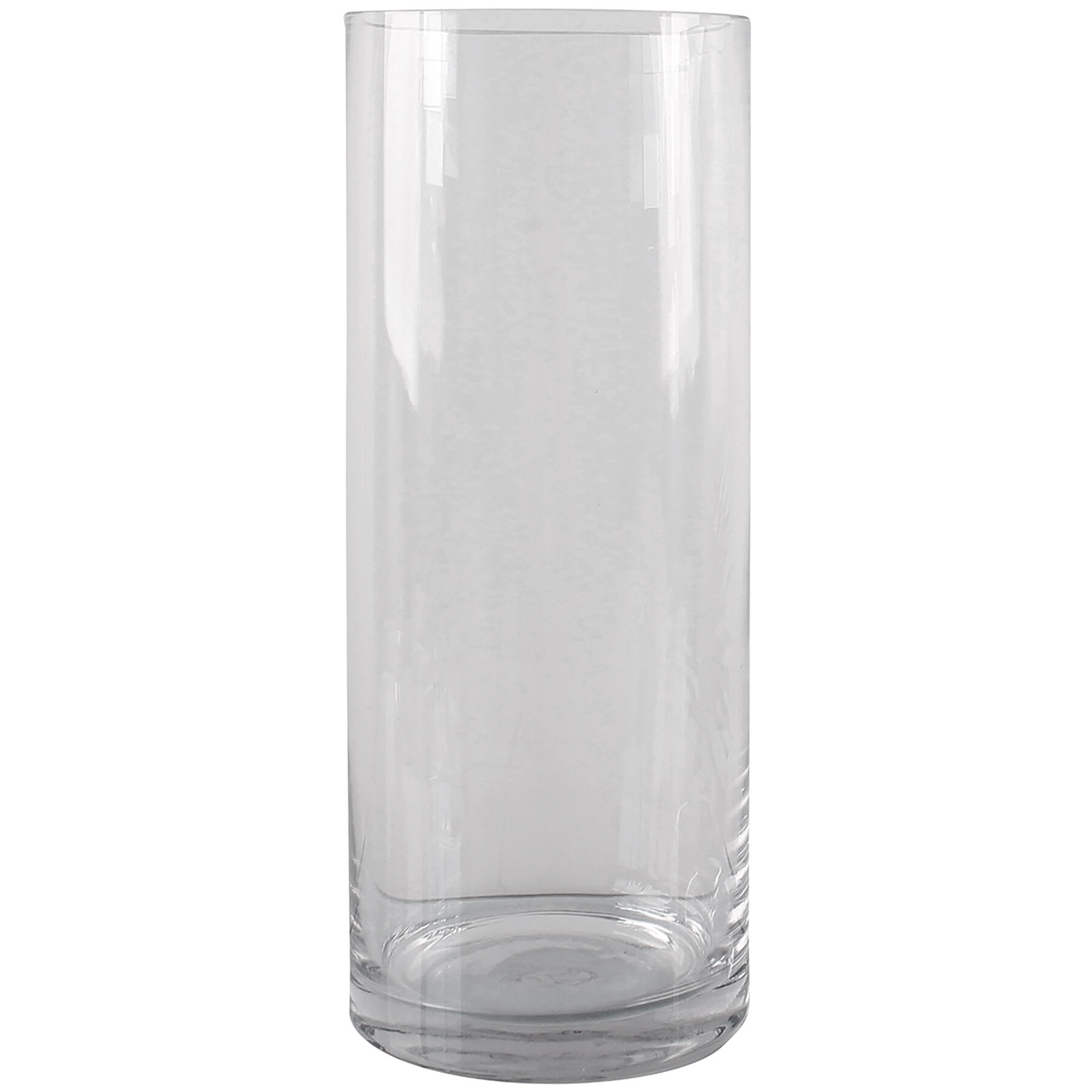 Clear Glass Cylinder Vase, 12"
