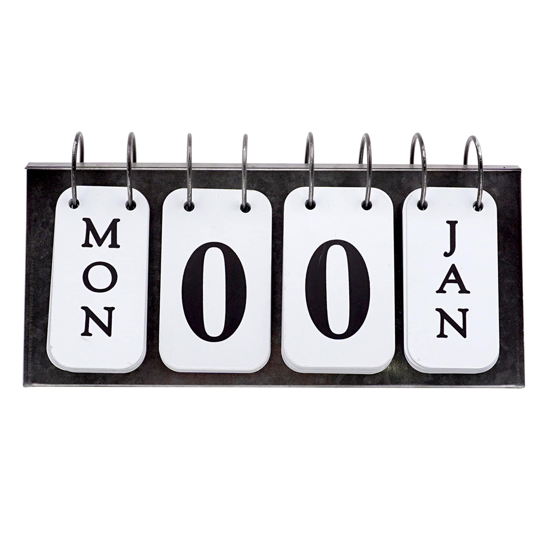 Galvanized Metal Flip Calendar