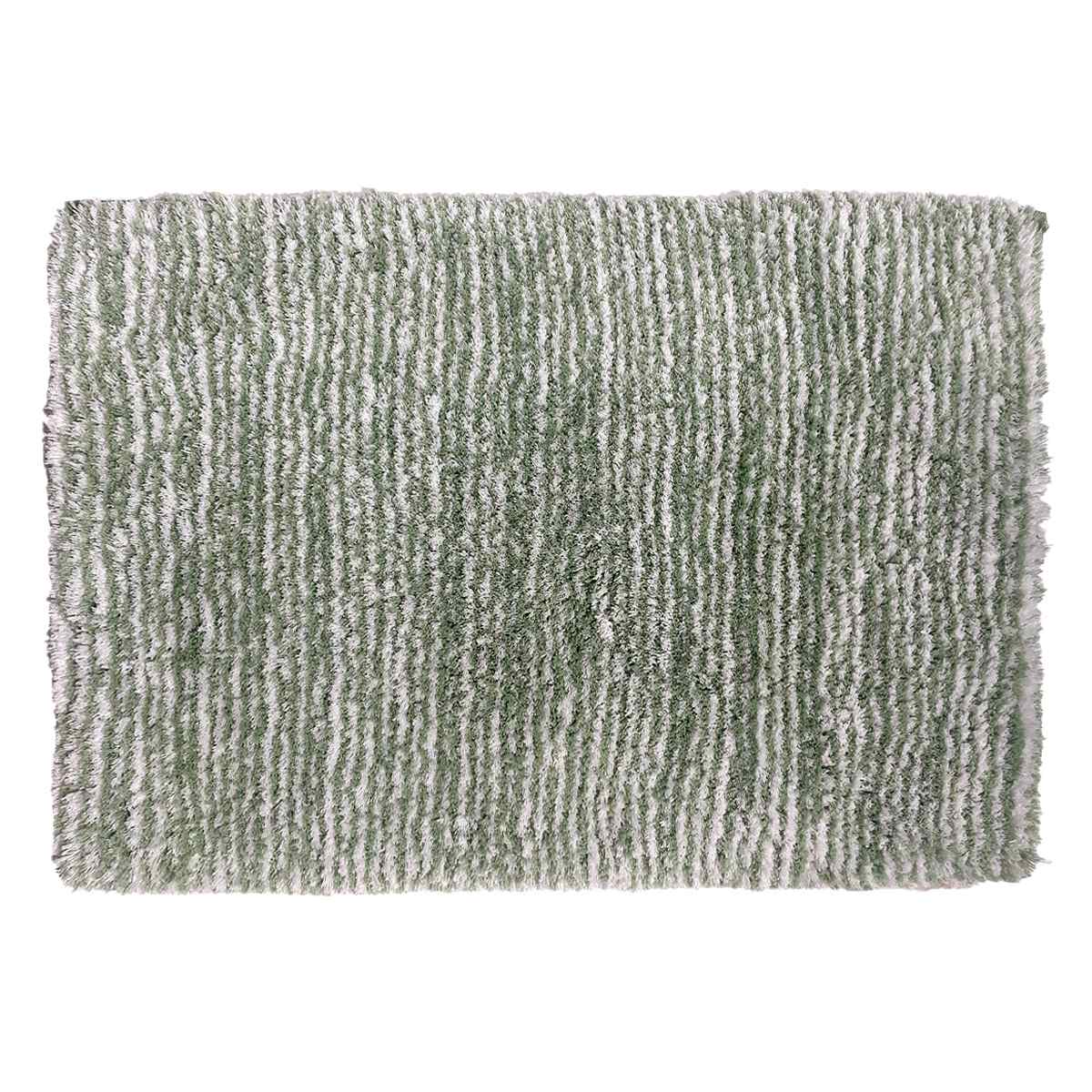 Essential Striped Green Bath Rug, 17x24