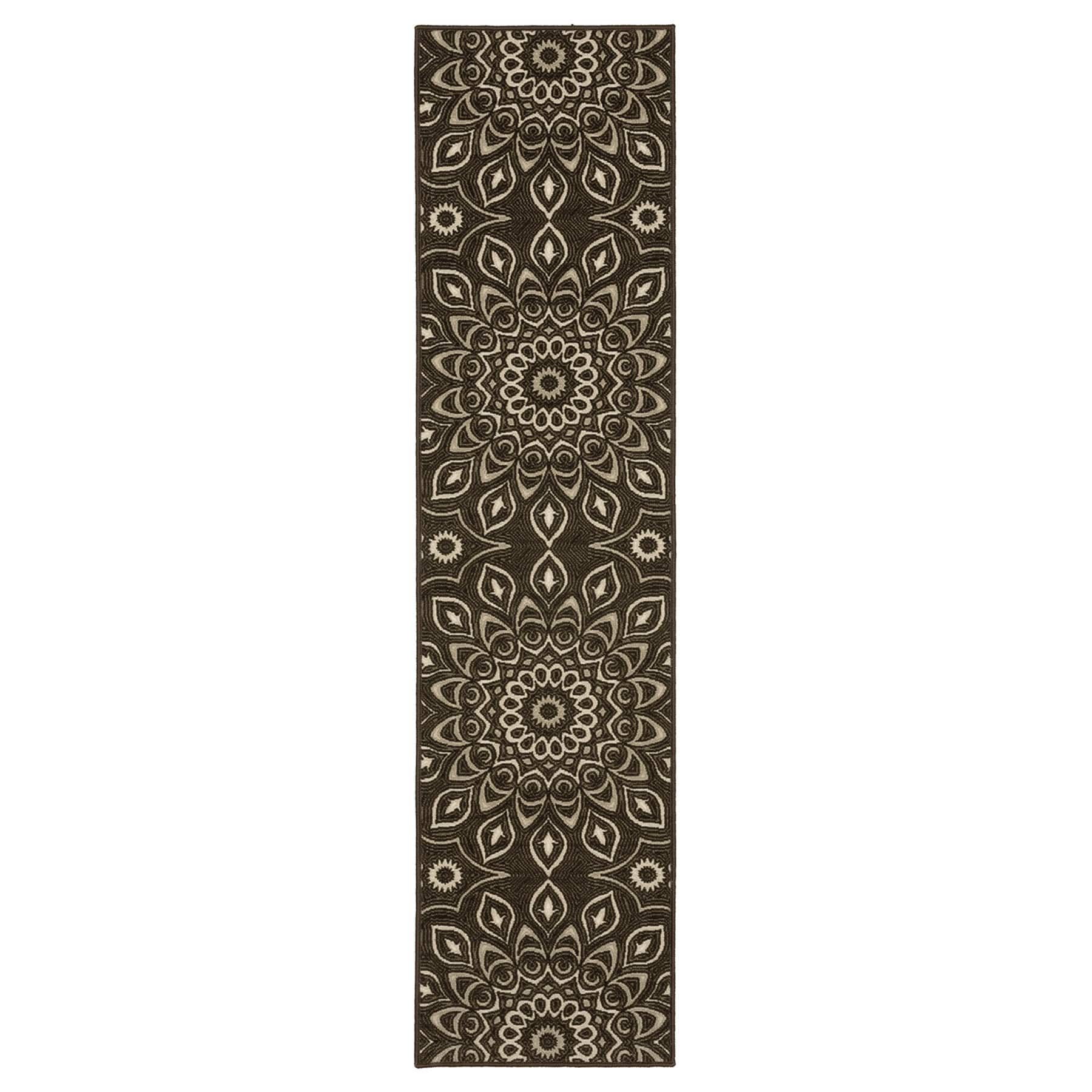 (D623) Sutton Grey Medallion Runner, 2x7