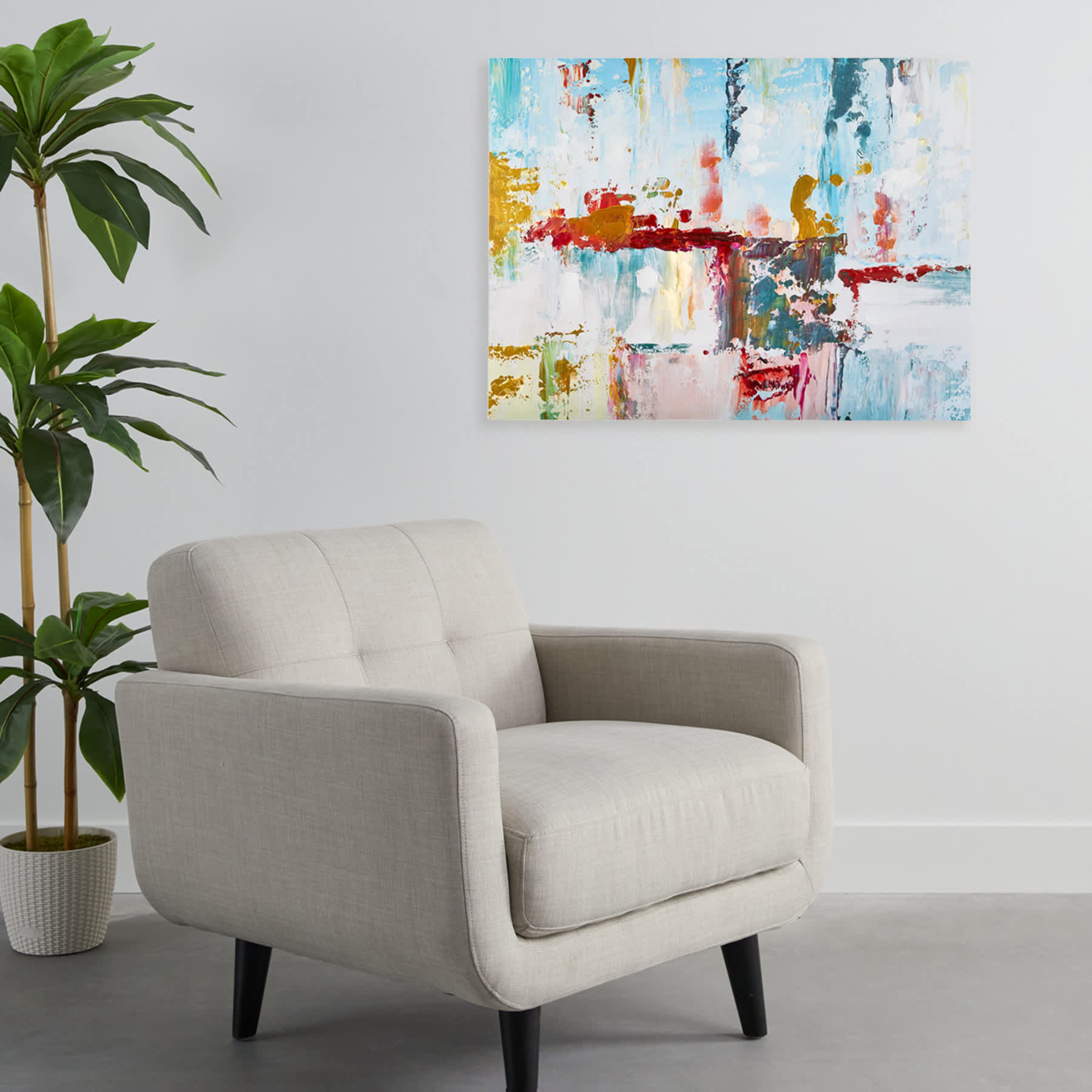 Colorful Abstract Canvas Wall Art, 40x30