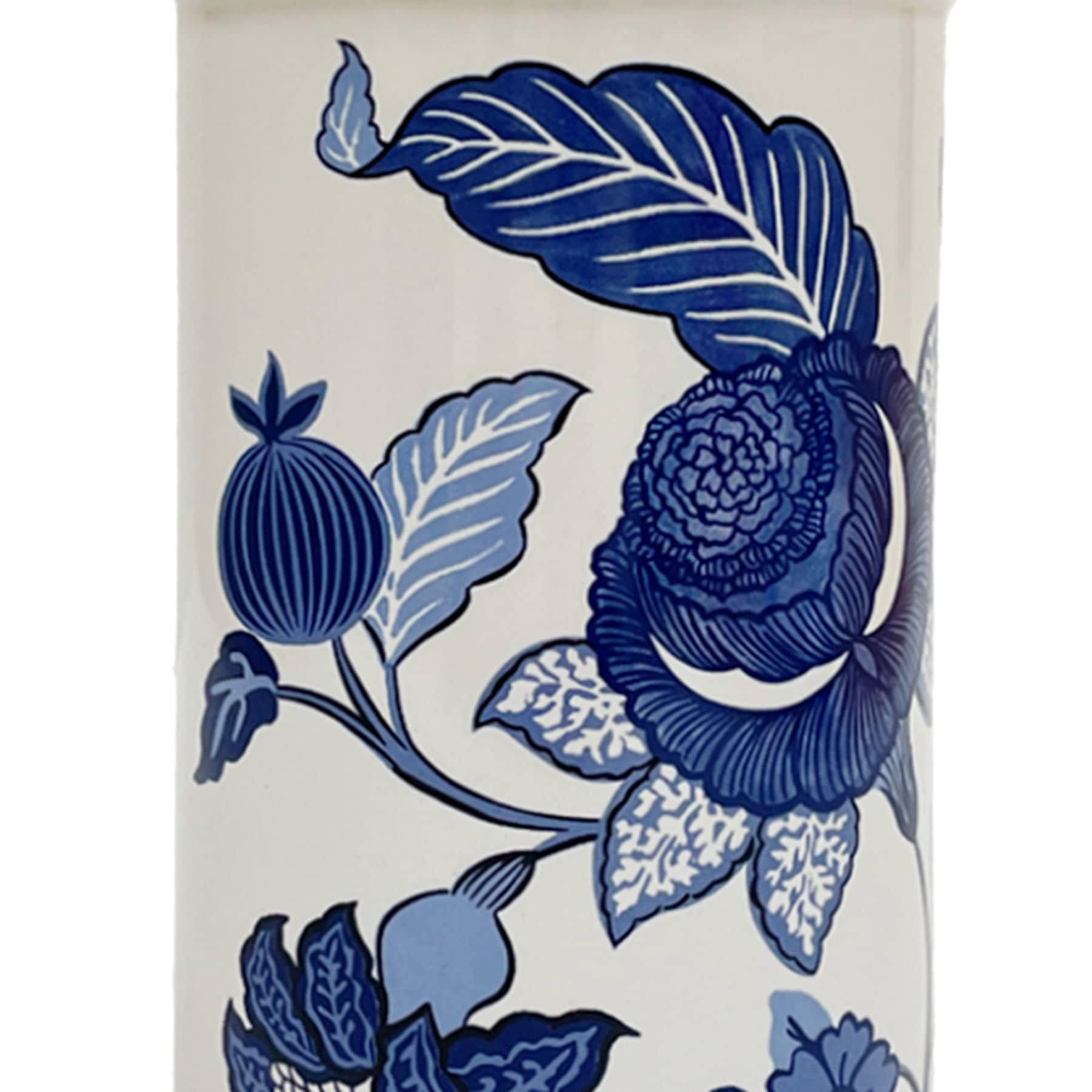 Providence Blue Pomegranate Floral Soap Dispenser, 7.9"