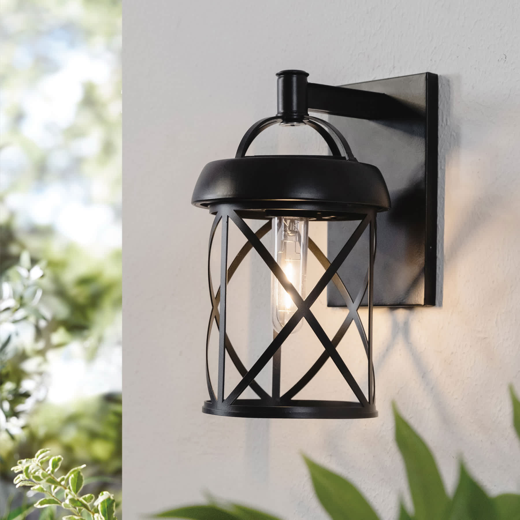 Solar Black Wall Sconce
