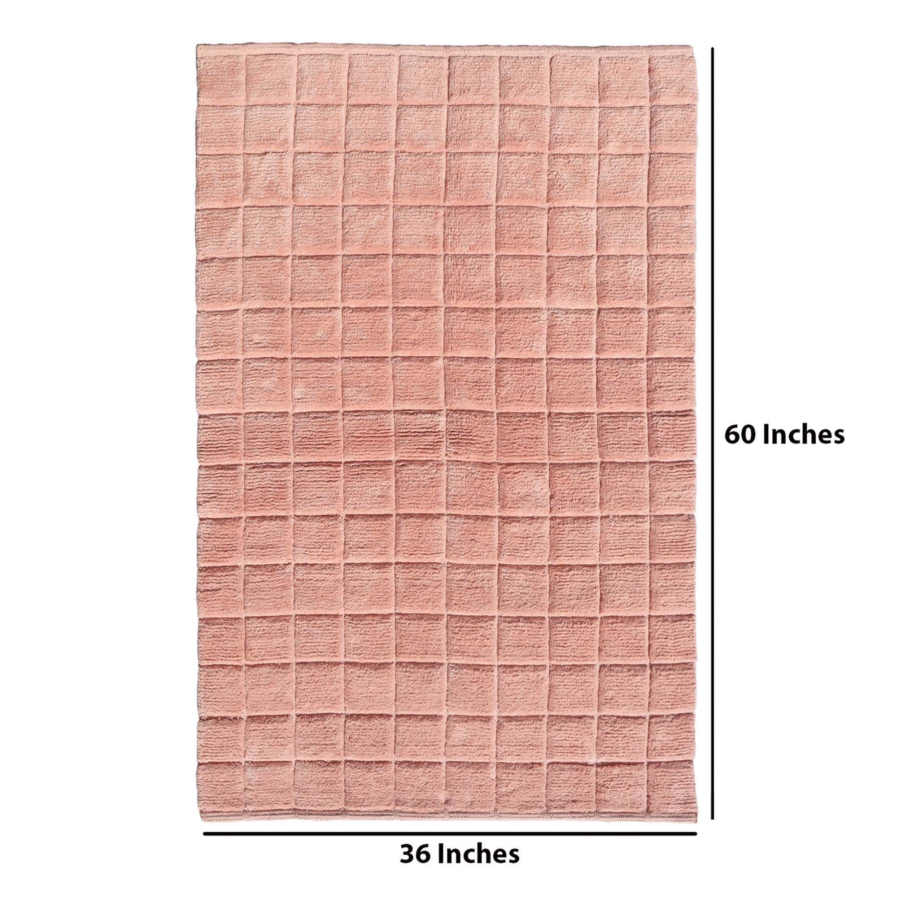 Clay Boxed Grid Accent Rug, 3x5