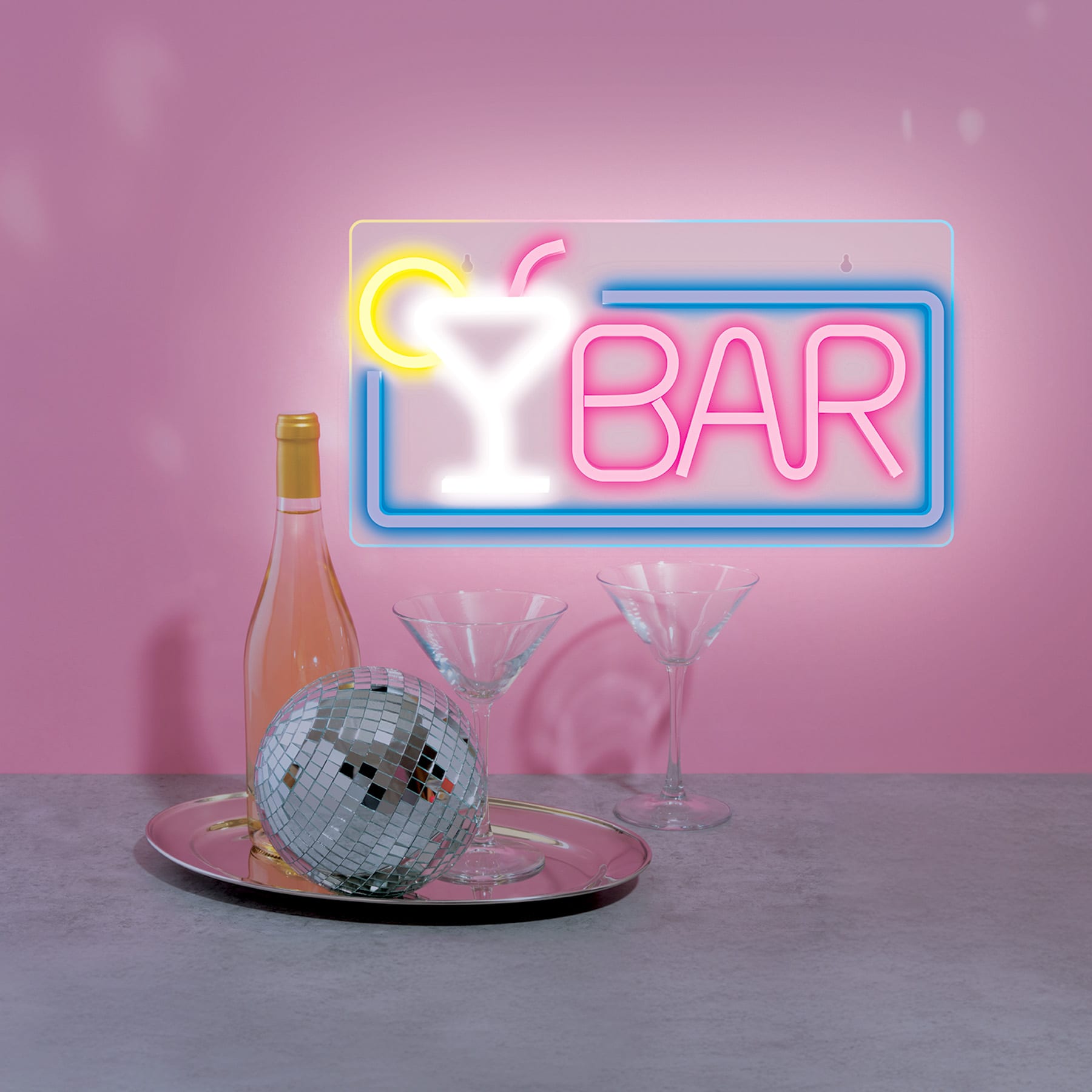 Cocktail Bar Acrylic Neon Sign, 12"