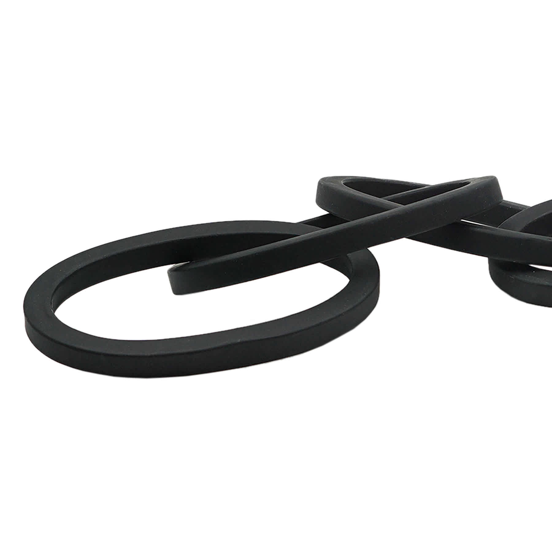 Found & Fable Black Metal Rings Figurine, 35"