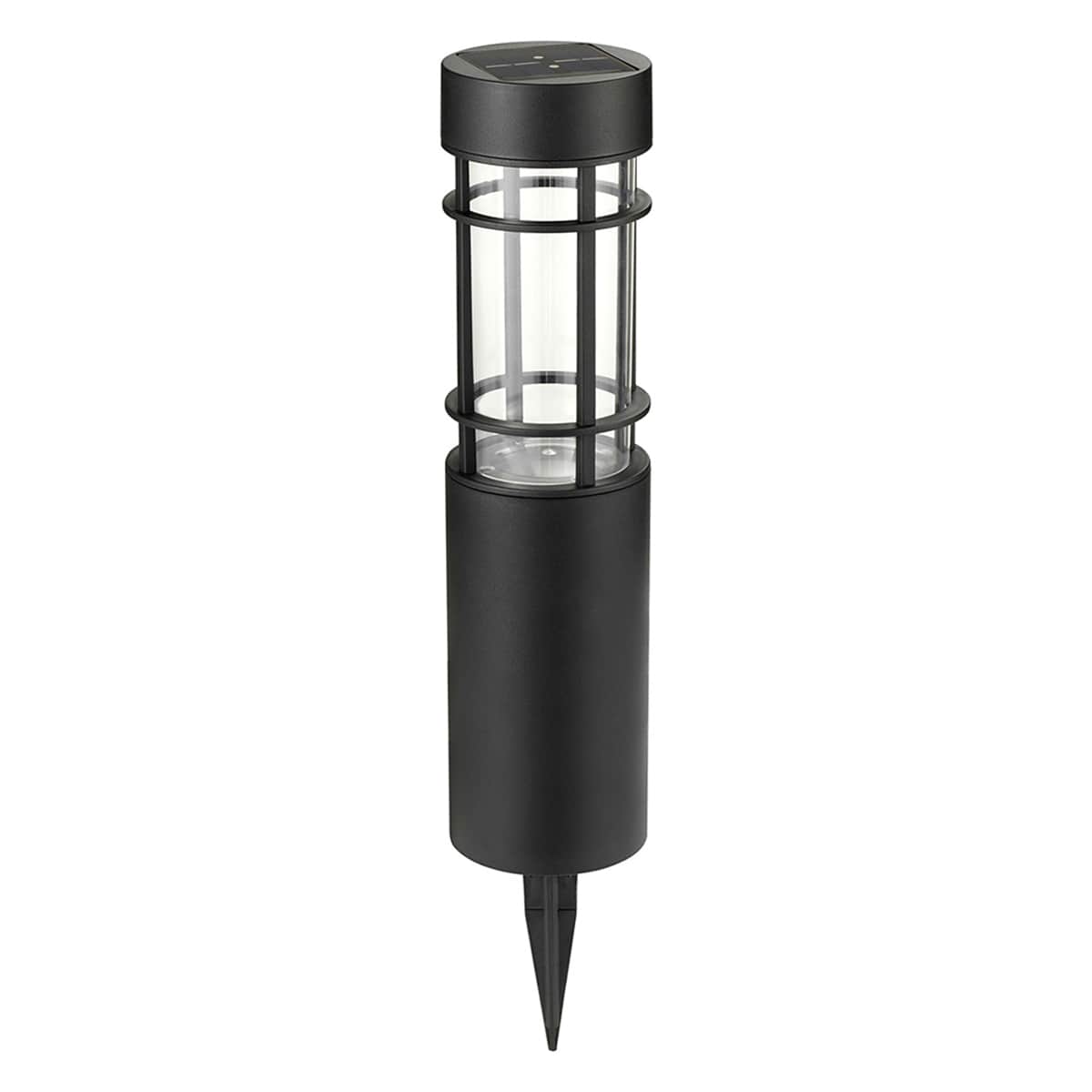 10-Lumen Solar Black Bollard Pathway Light