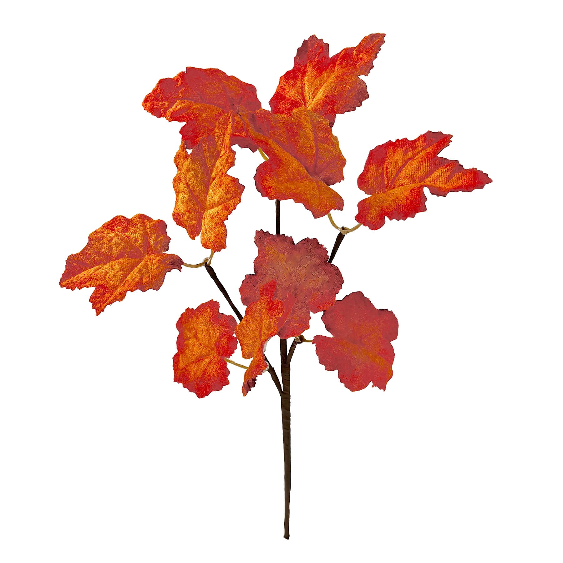 Orange Maple Leaves Pick, 13"