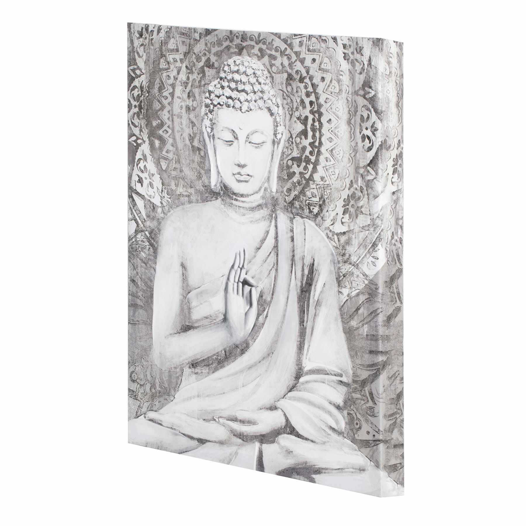 Found & Fable Neutral Buddha Canvas Wall Art, 12x16
