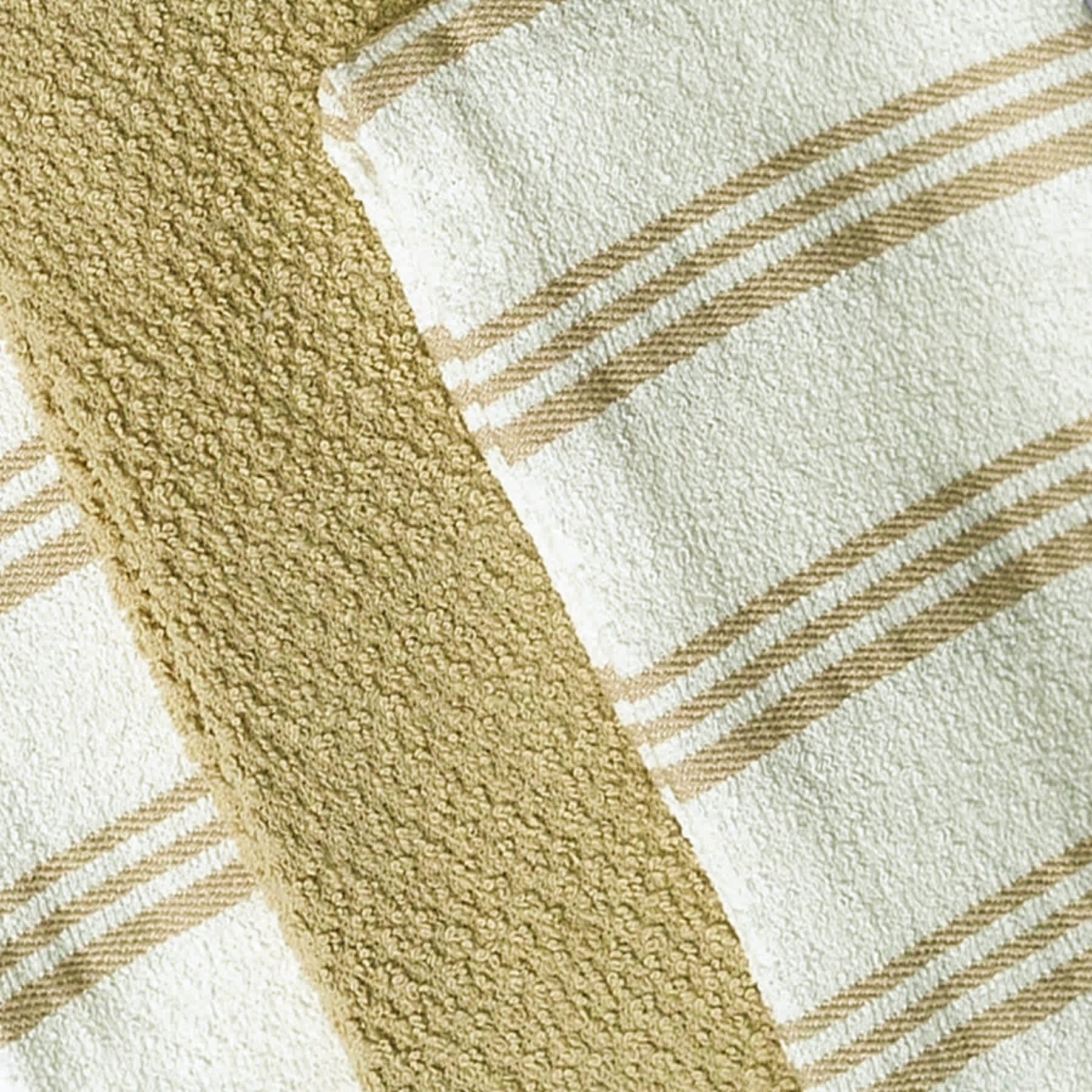 Set of 4 Taupe Rockridge Terry Cotton Kitchen Towels